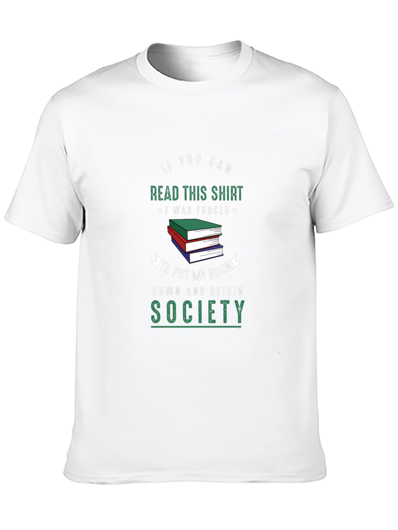 Black Funny Book Lover T-Shirt: Read This Shirt, Rejoin Society view 10