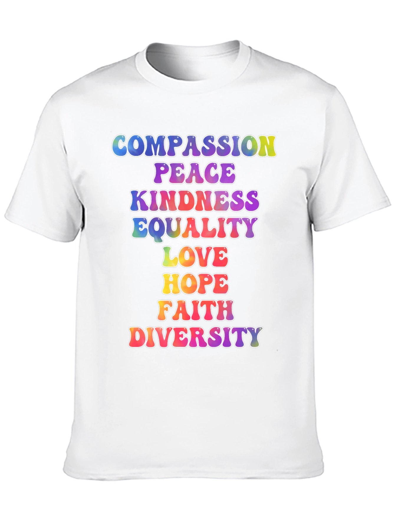 Black Compassion Peace Kindness Equality T-Shirt view 10