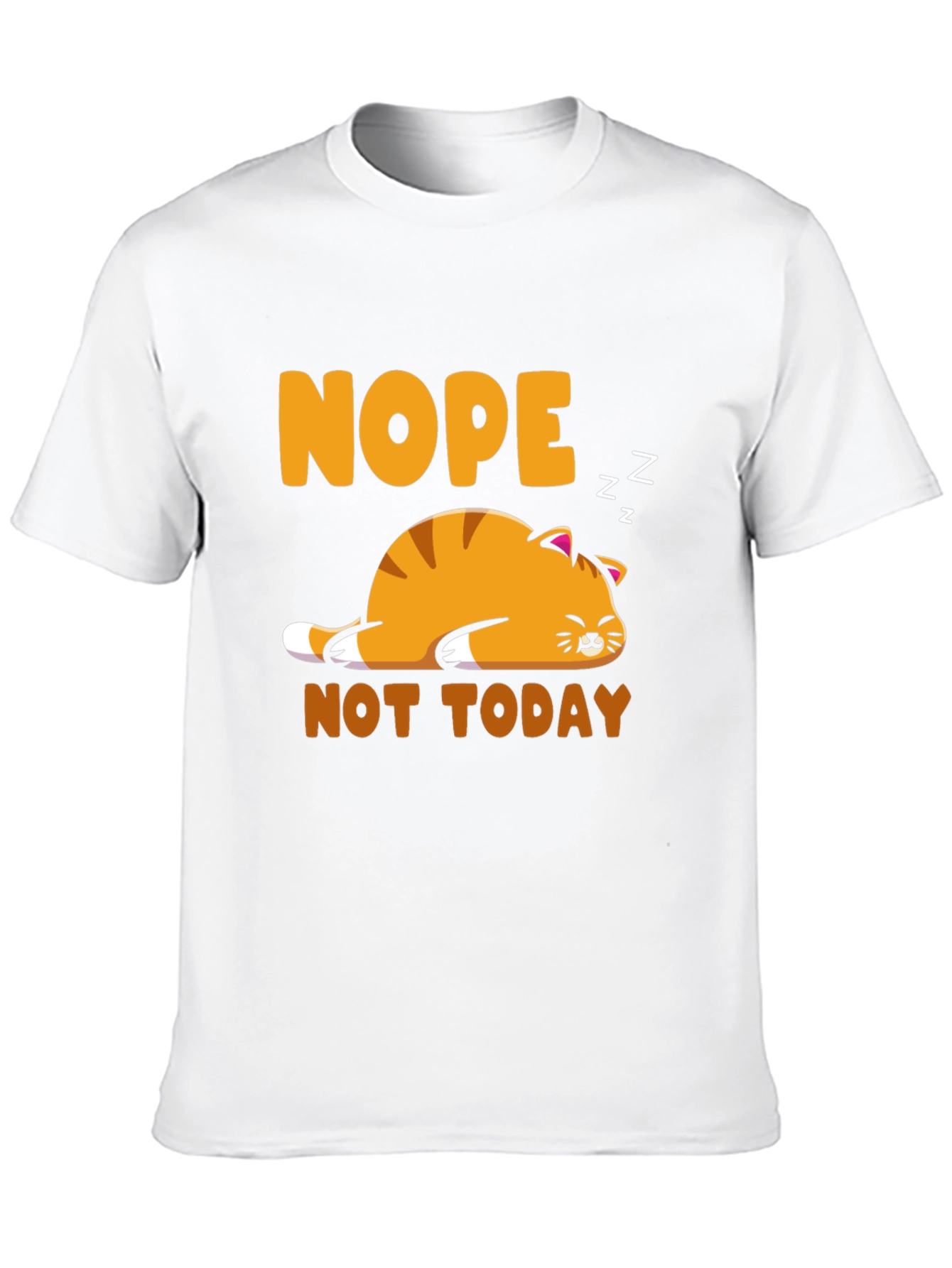 Black Nope Not Today Cat Graphic Tee view 10