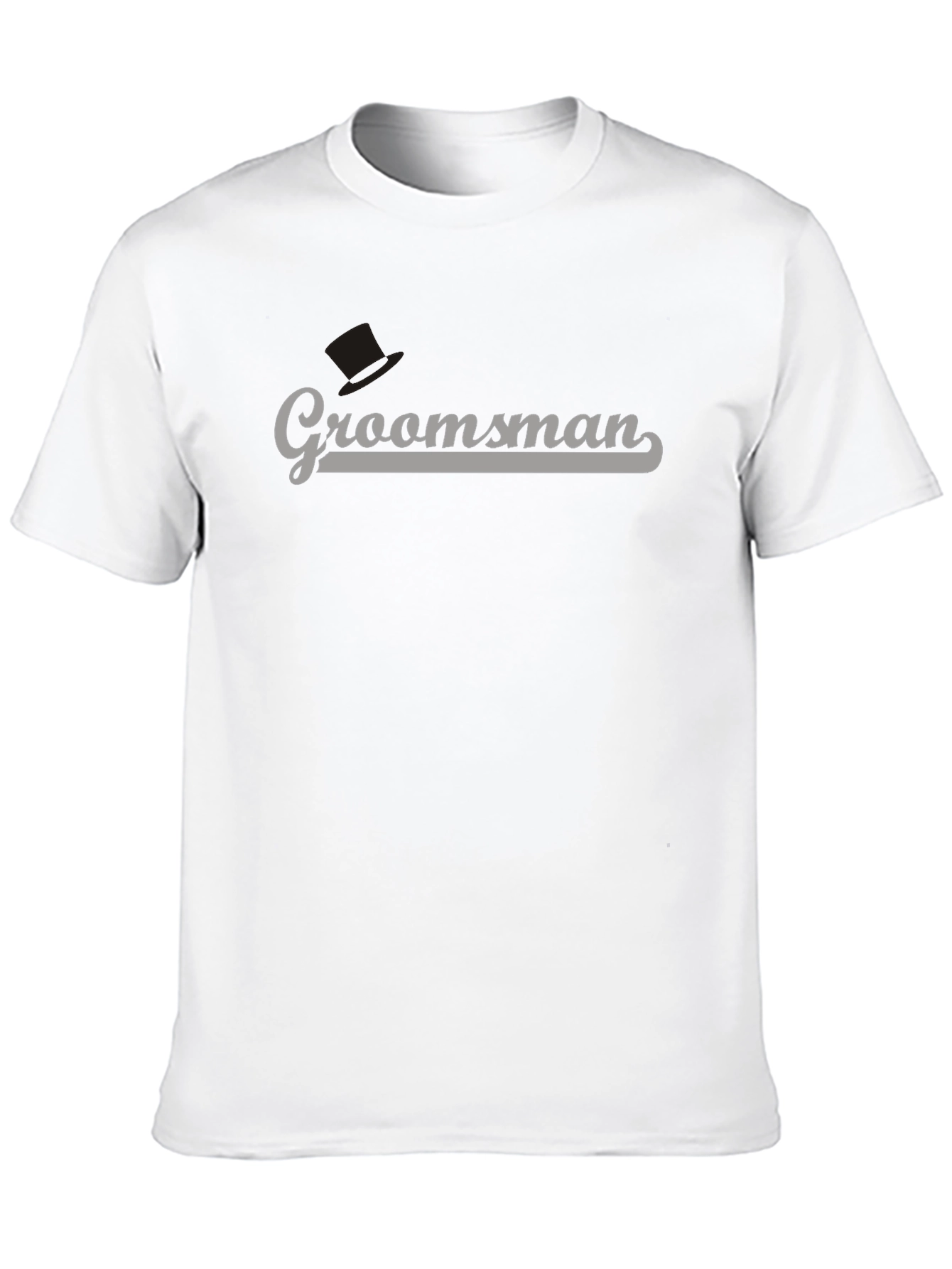 Black Groomsman Crew Neck T-Shirt - Black view 10