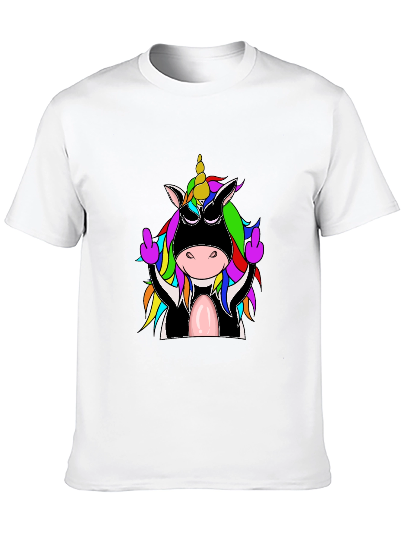 Black Rebellious Unicorn T-Shirt, Funny Graphic Tee view 10