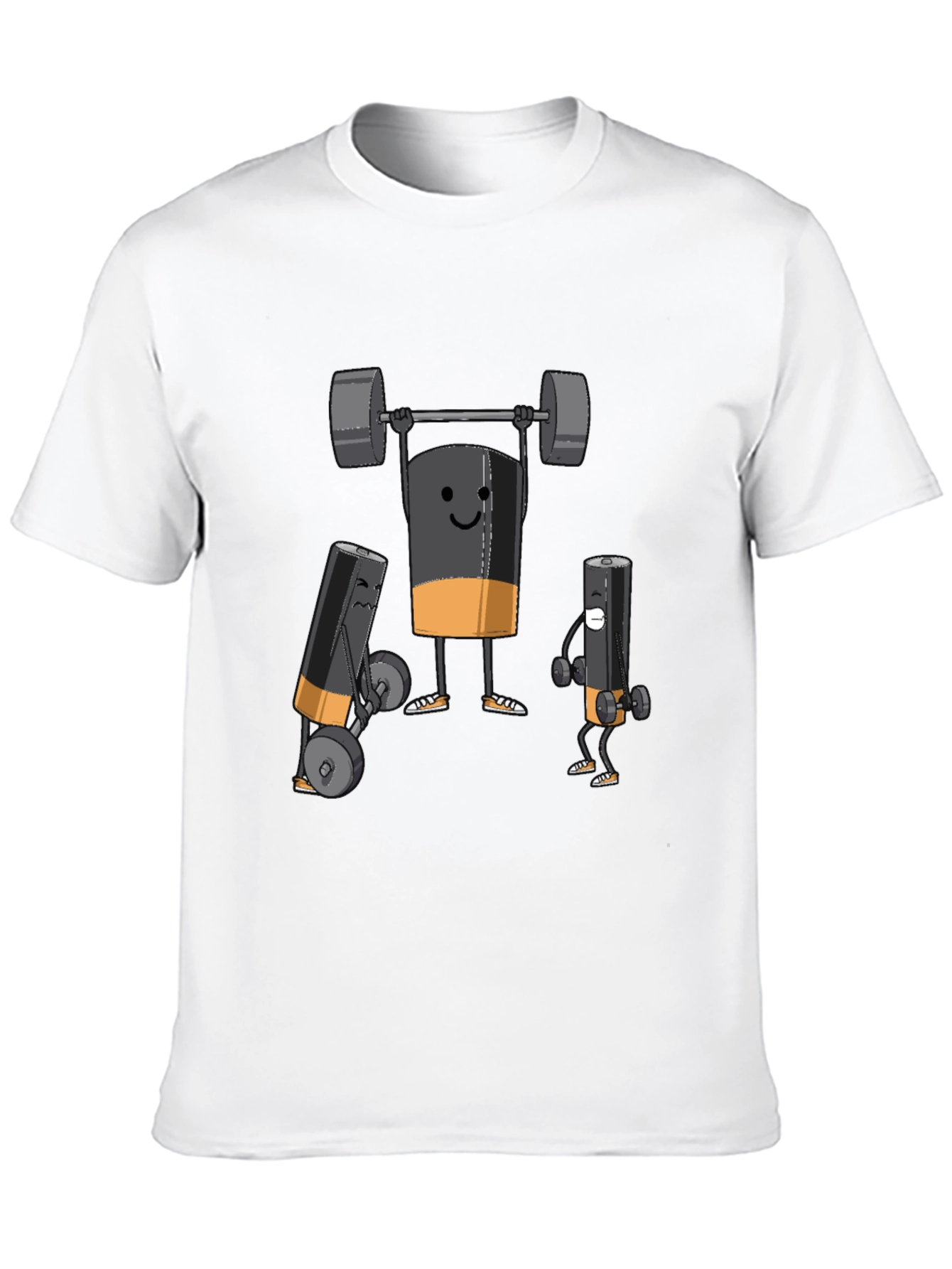 Black Battery Powerlifting Graphic T-Shirt view 10