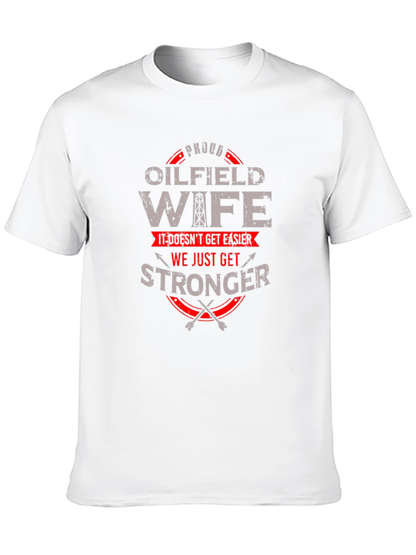 Black Proud Oilfield Wife T-Shirt view 10