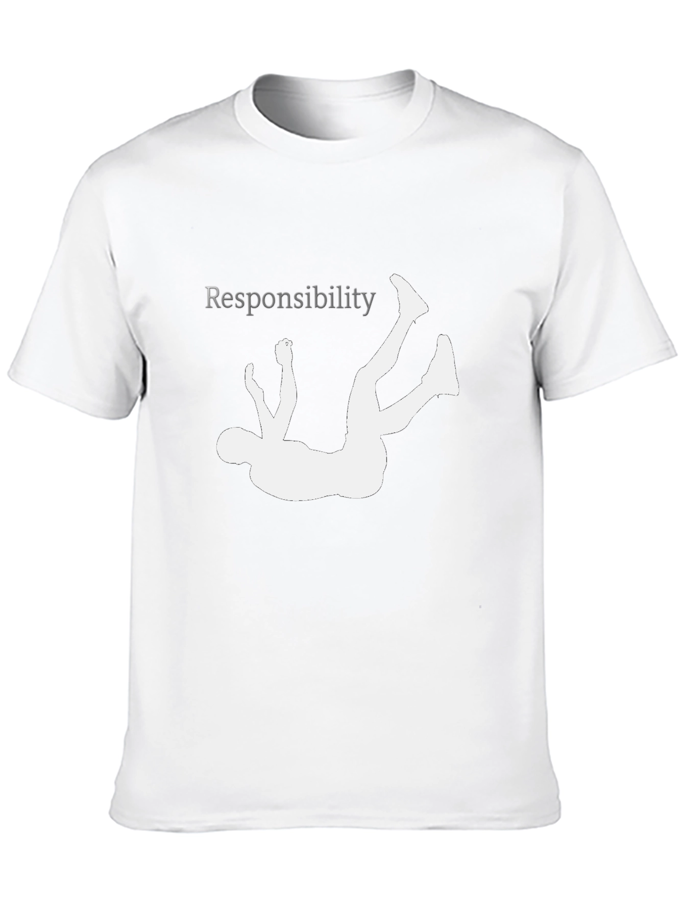 Black Responsibility Falling T-Shirt - Black view 10