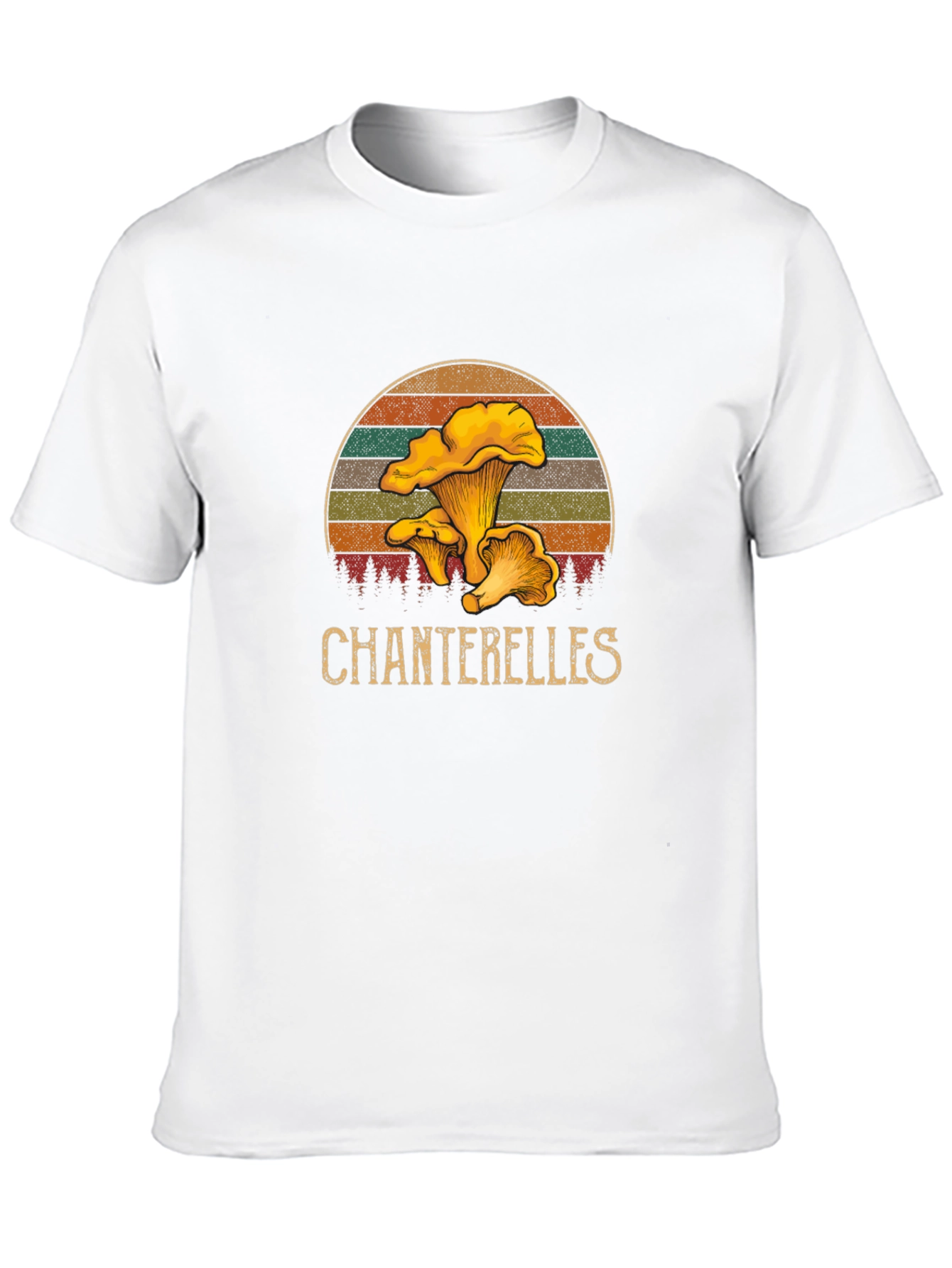 Black Chanterelle Mushroom Graphic T-Shirt view 10