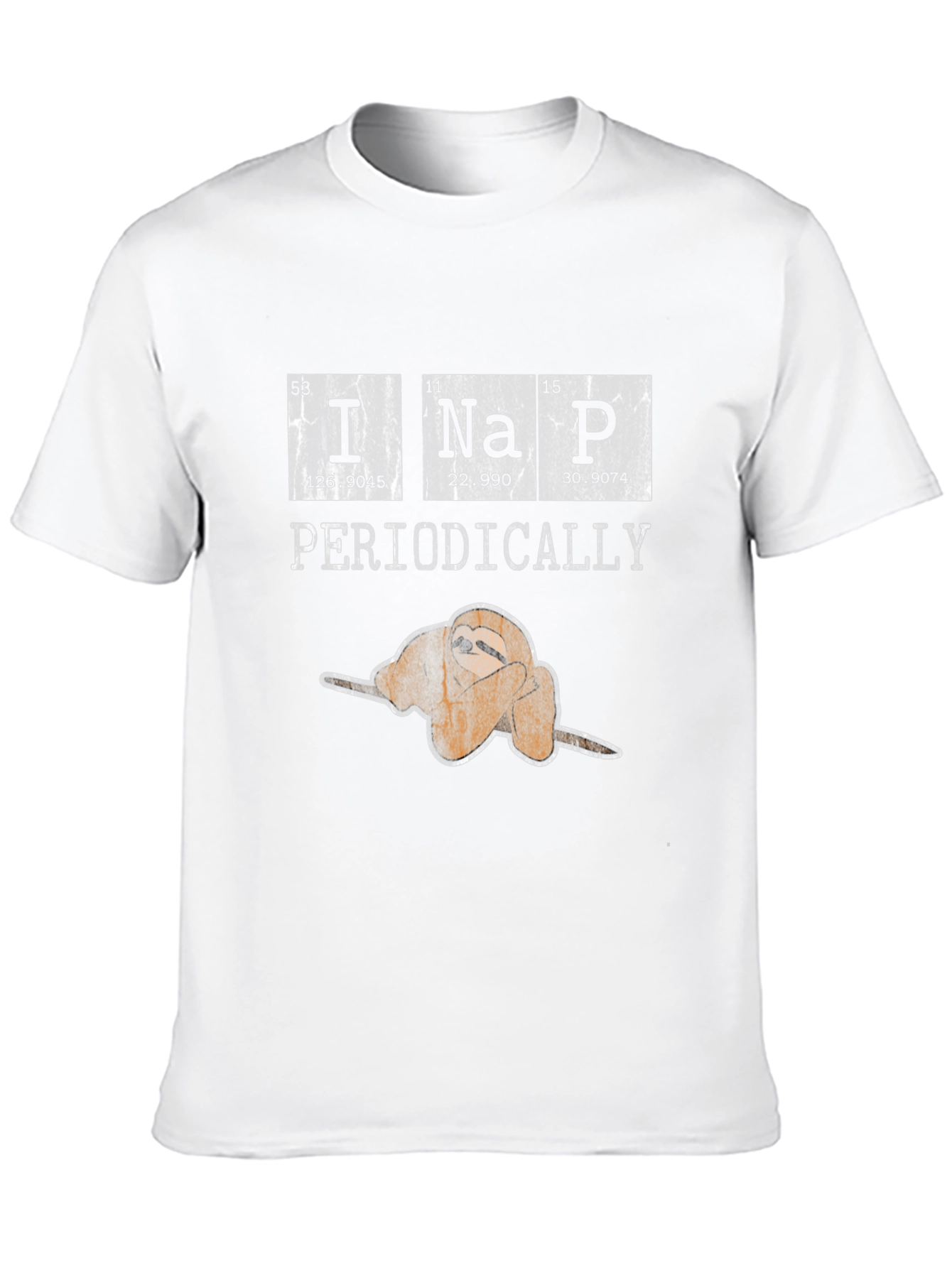 Black Periodically Nap Sloth Graphic T-Shirt view 10