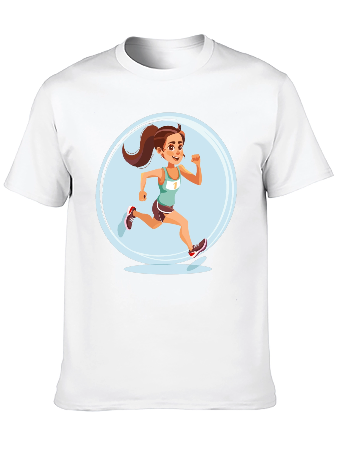 Black Running Girl Graphic Tee view 10