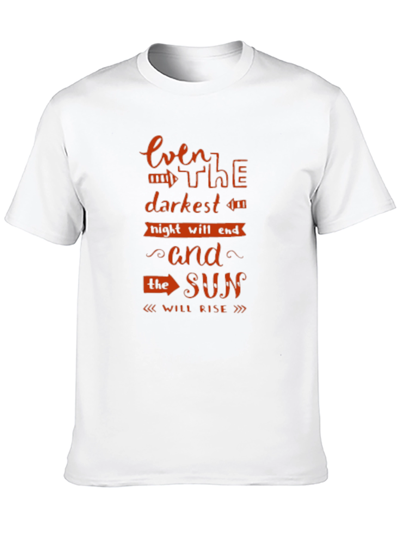 Black Inspirational 'Even the Darkest Night' Black T-Shirt view 10