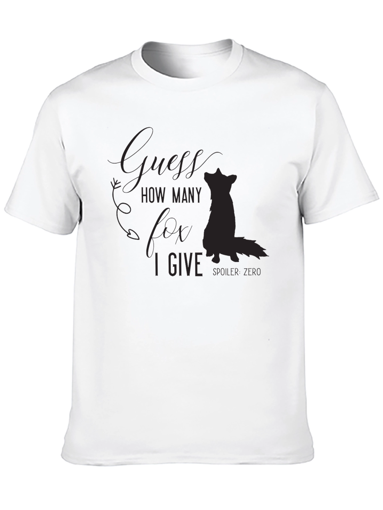 Black Guess How Many Fox I Give, Black T-Shirt view 10