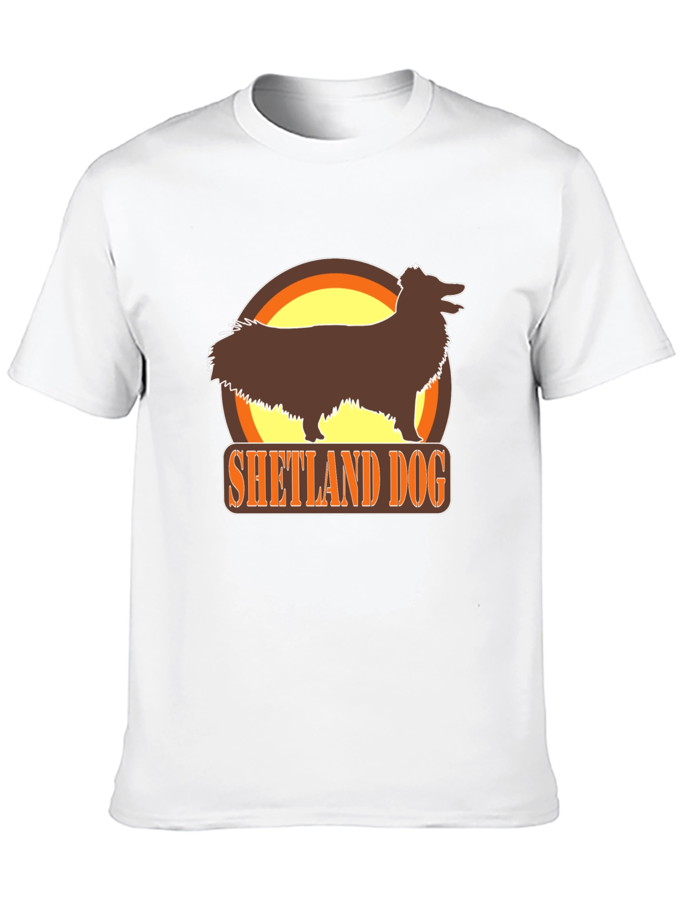 Black Shetland Dog Black T-Shirt view 10