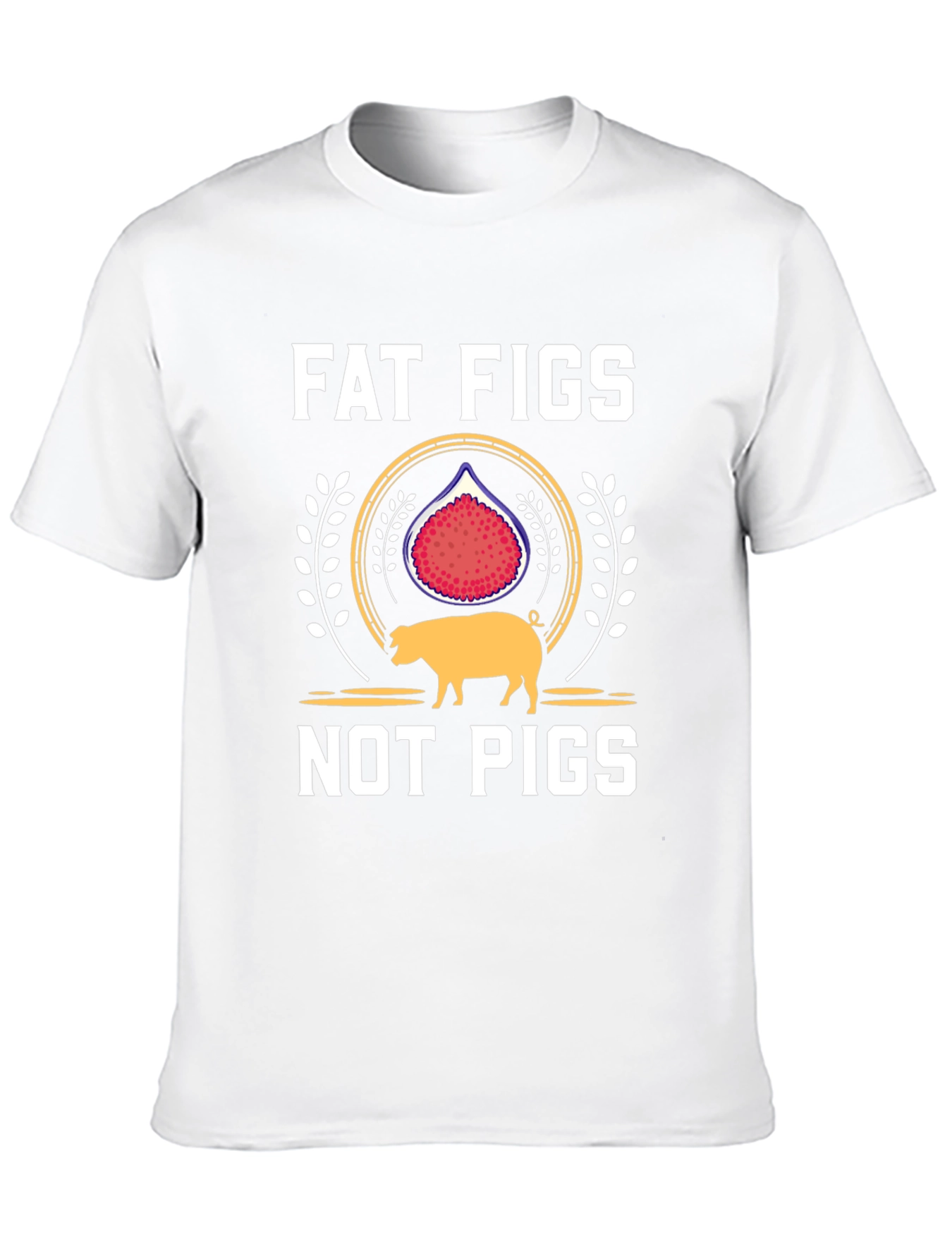 Black Fat Figs Not Pigs Graphic Tee view 10