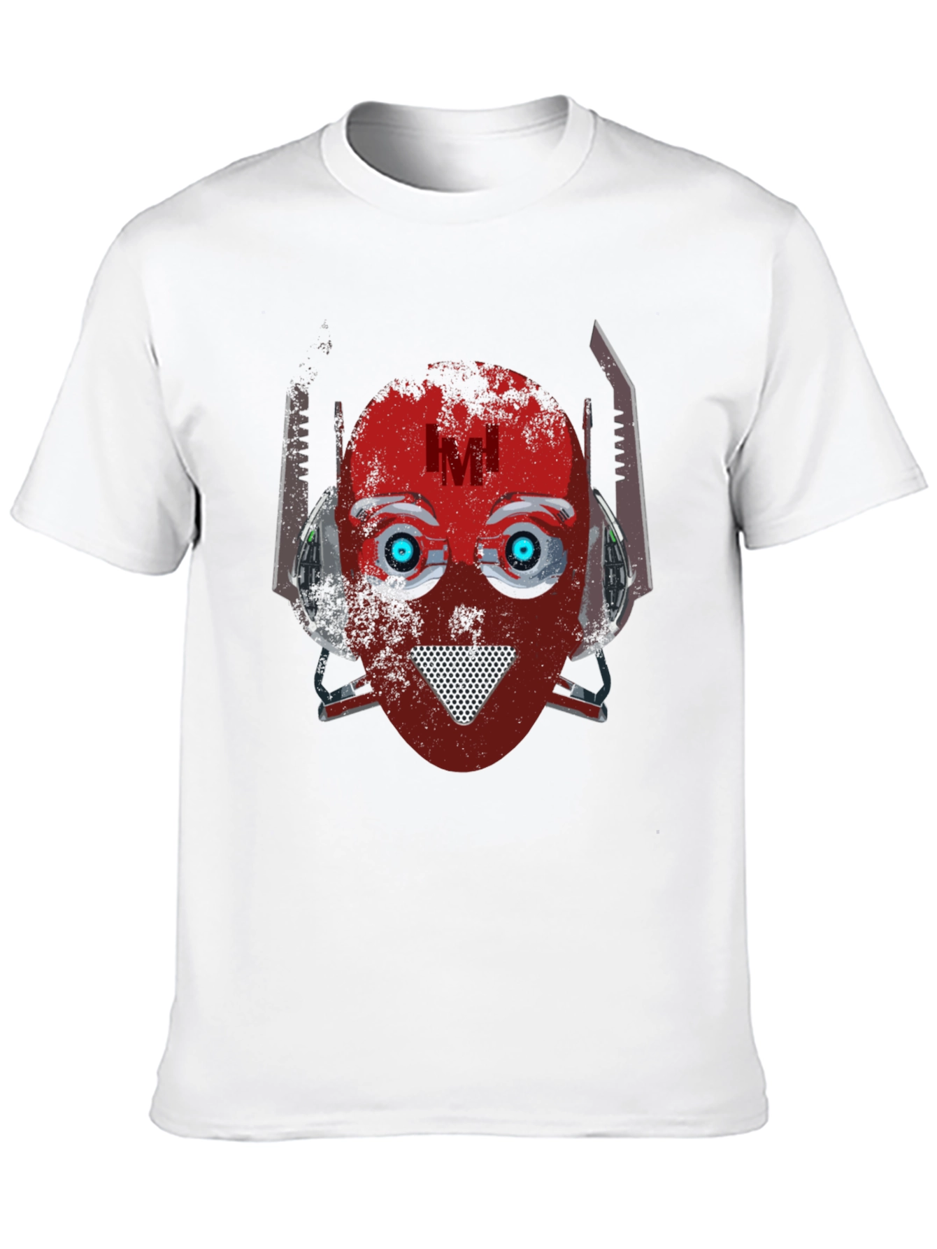 Black Robot Head Graphic T-Shirt - Cool Sci-Fi Design view 10