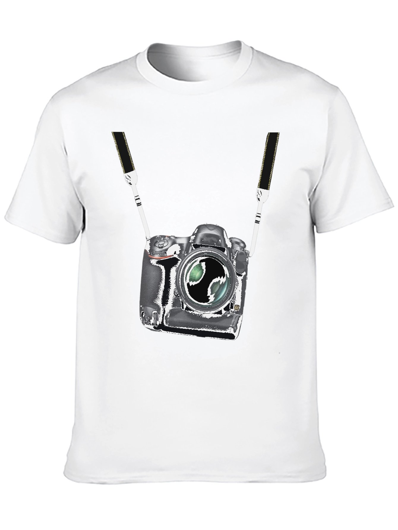 Black Novelty Camera Graphic T-Shirt view 10