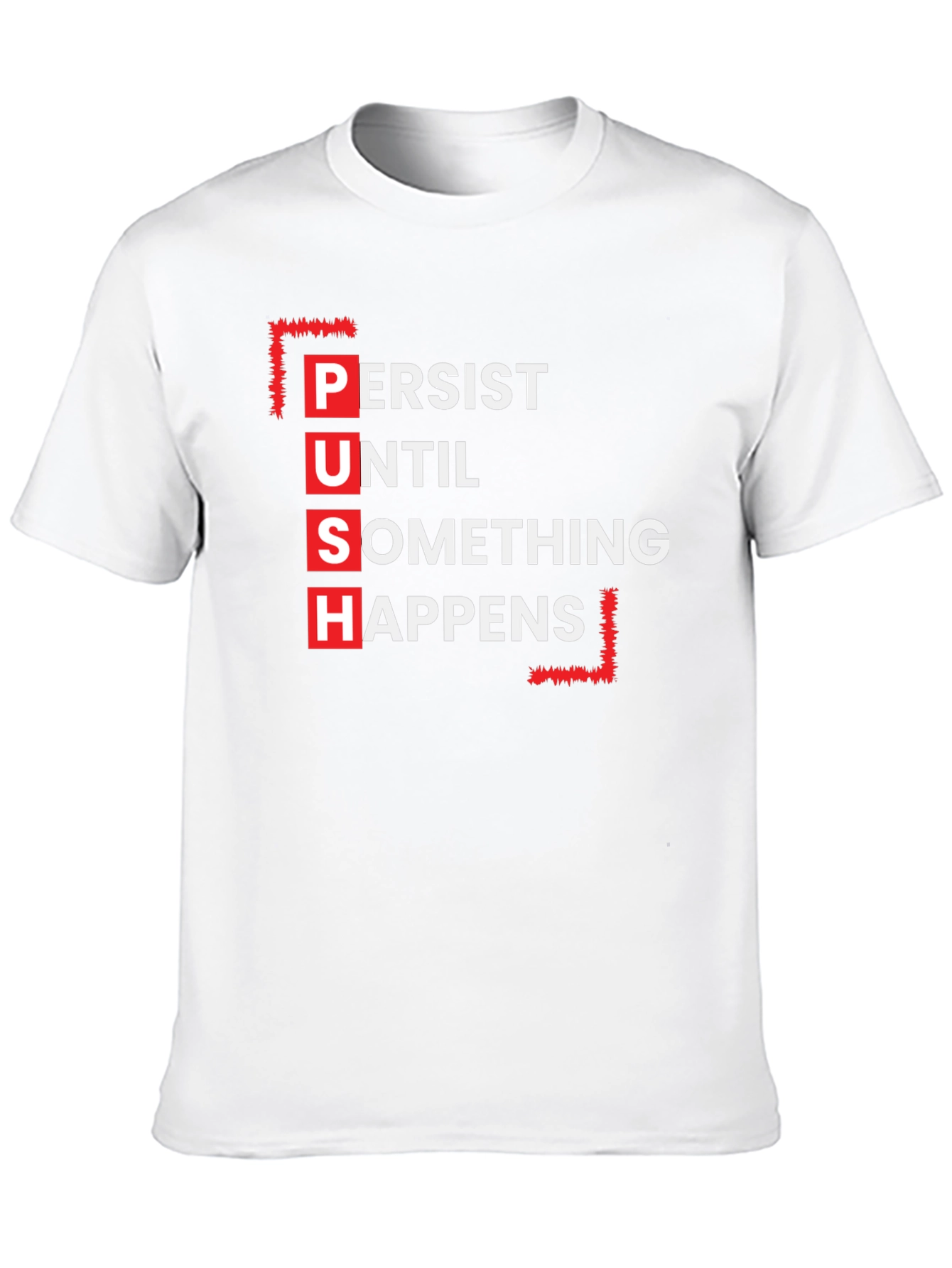 Black Motivational P.U.S.H. Black T-Shirt view 10