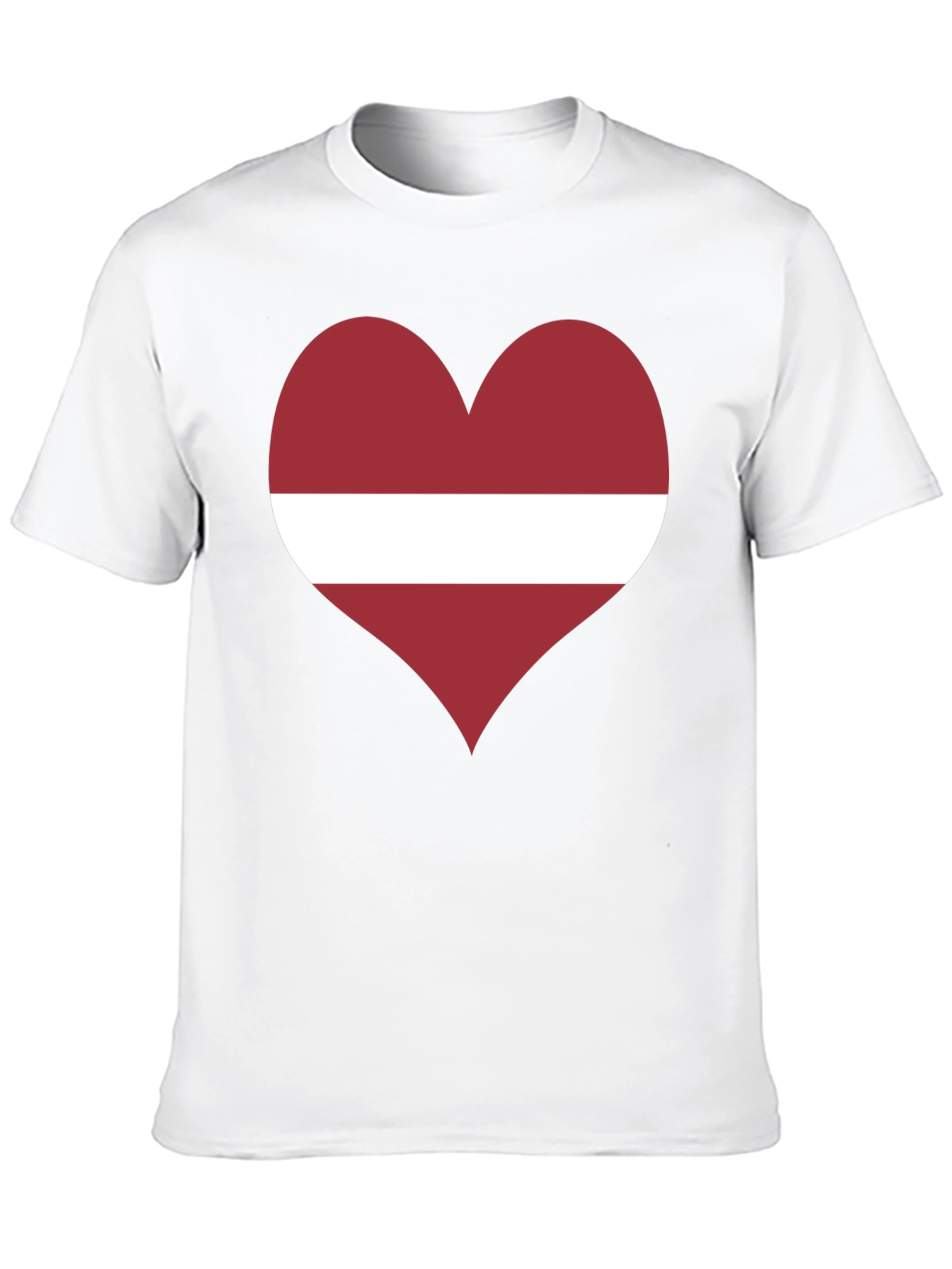 Black Latvia Flag Heart T-Shirt - Show Your Love! view 10