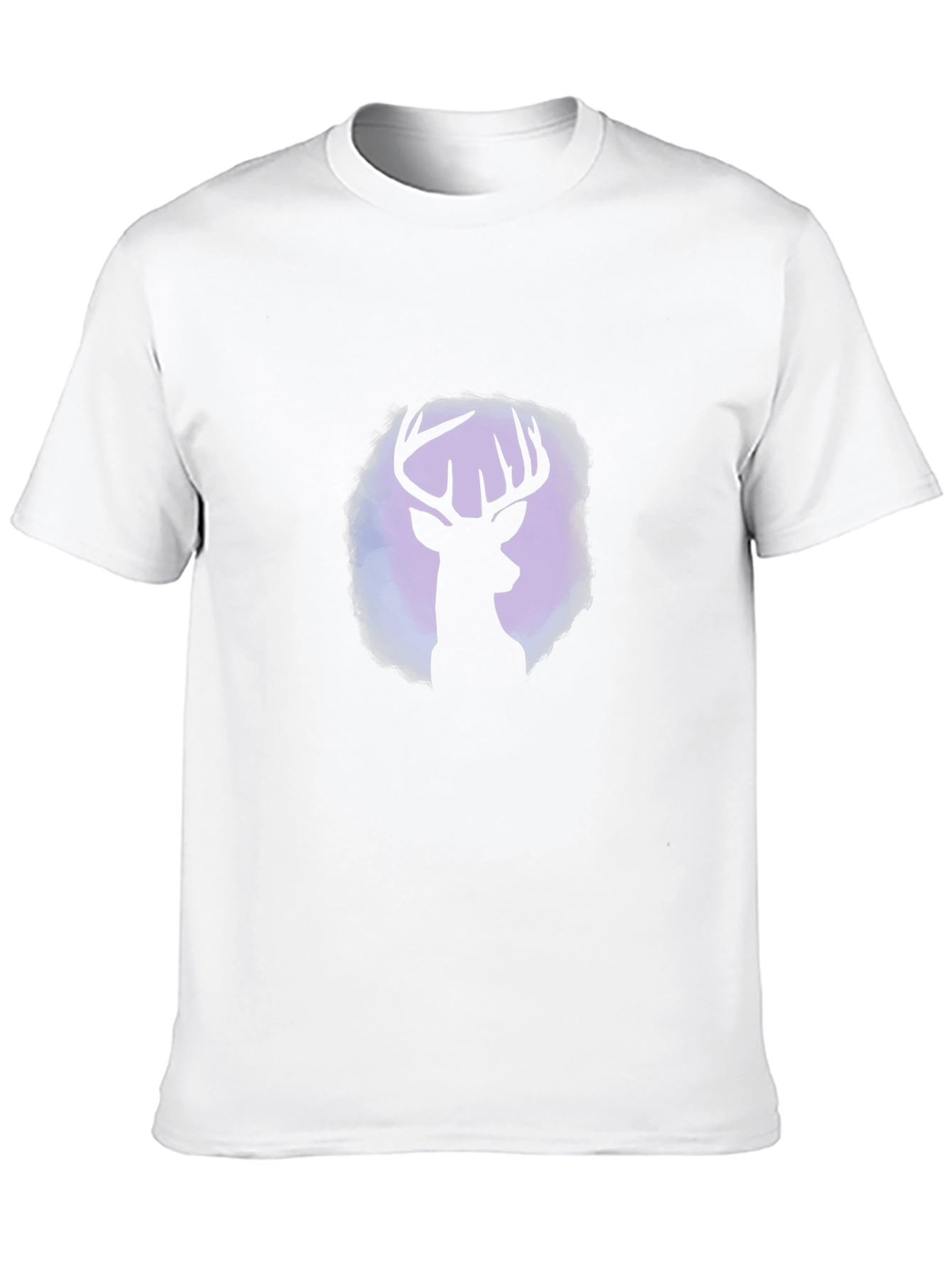 Black Deer Silhouette Graphic Tee - Black Cotton Blend view 10