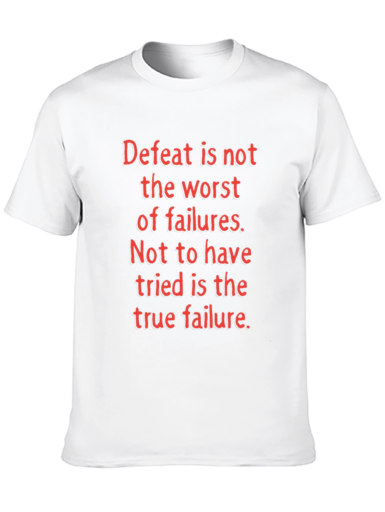 Black Motivational T-Shirt: Defeat is Not the Worst view 10