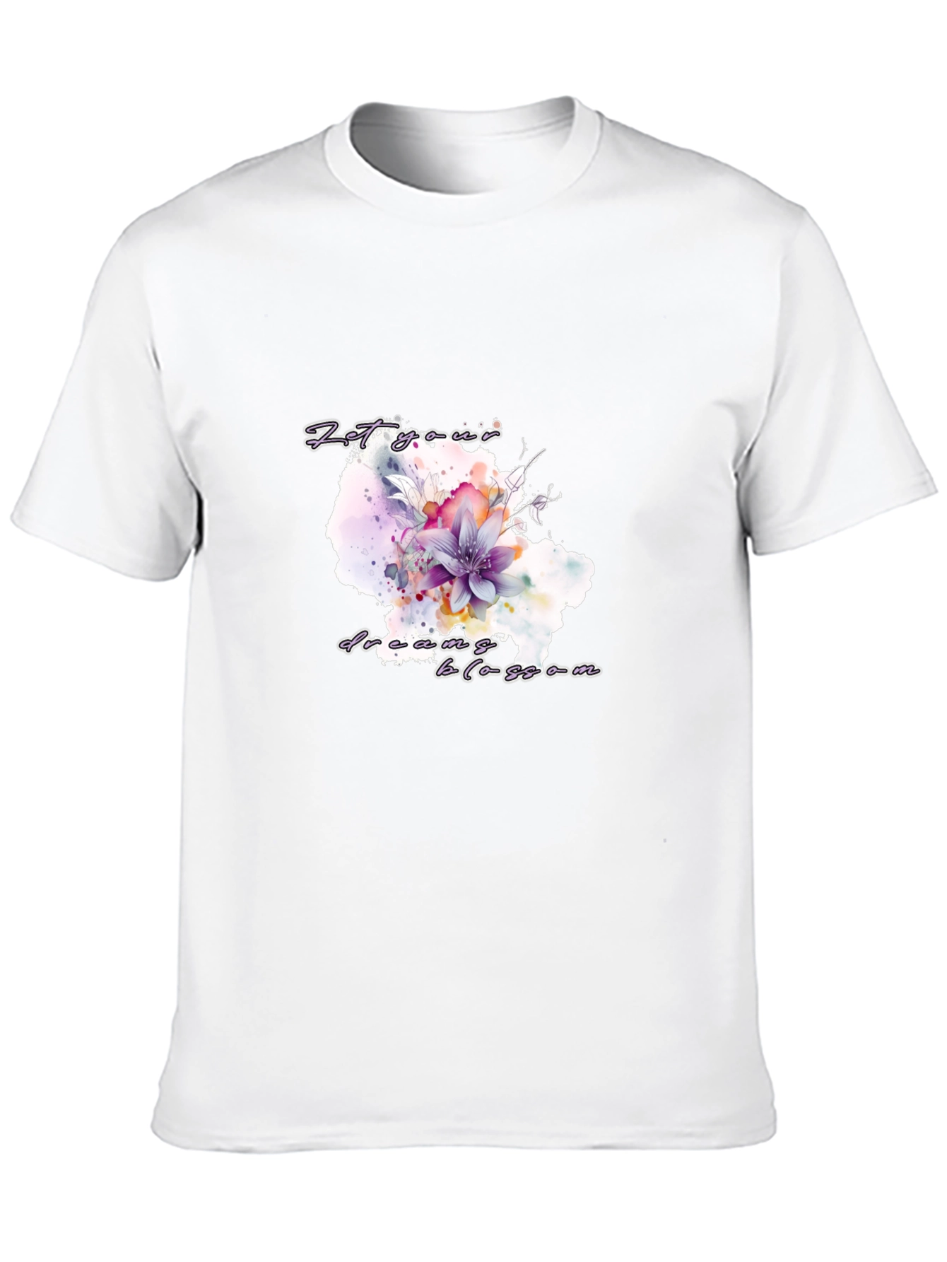 Black Floral Bloom Graphic Tee - Let Your Dreams Blossom view 10