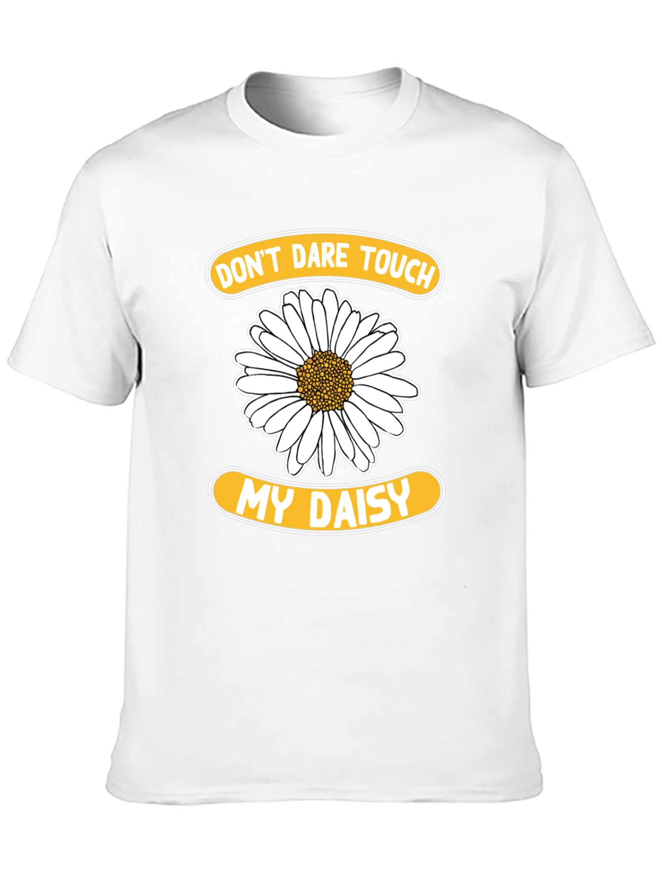Black Don't Dare Touch My Daisy T-Shirt - Funny Floral Tee view 10