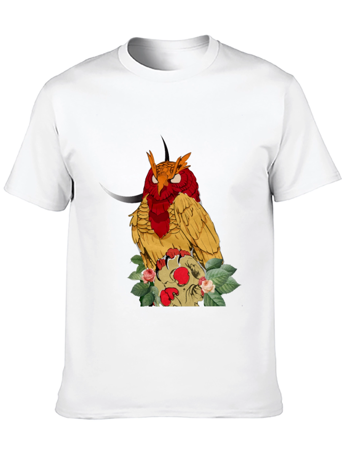 Black Owl and Skull Graphic Tee - Unique Print view 10