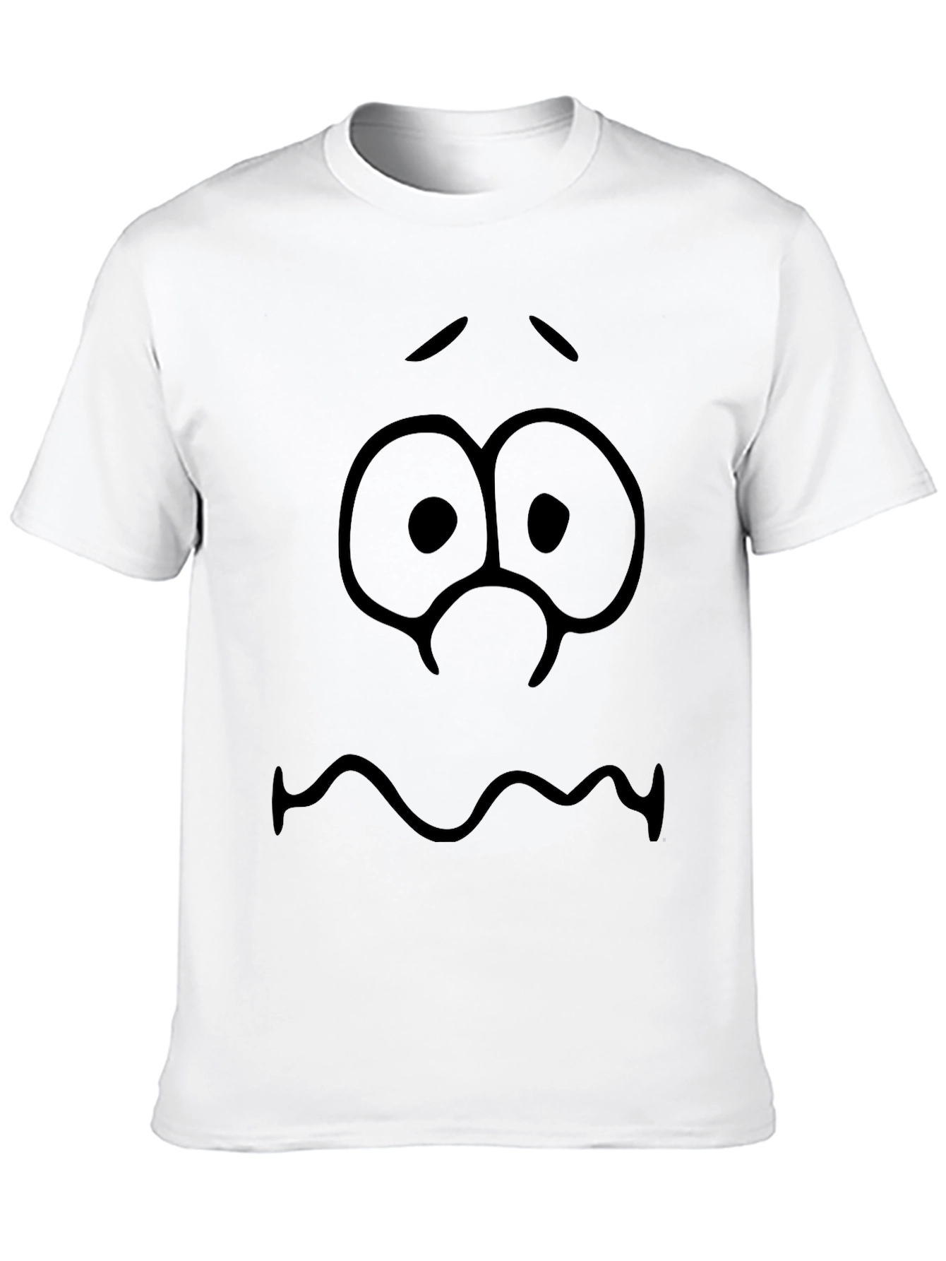 Black Distressed Face Graphic Tee - Black Cotton T-Shirt view 10