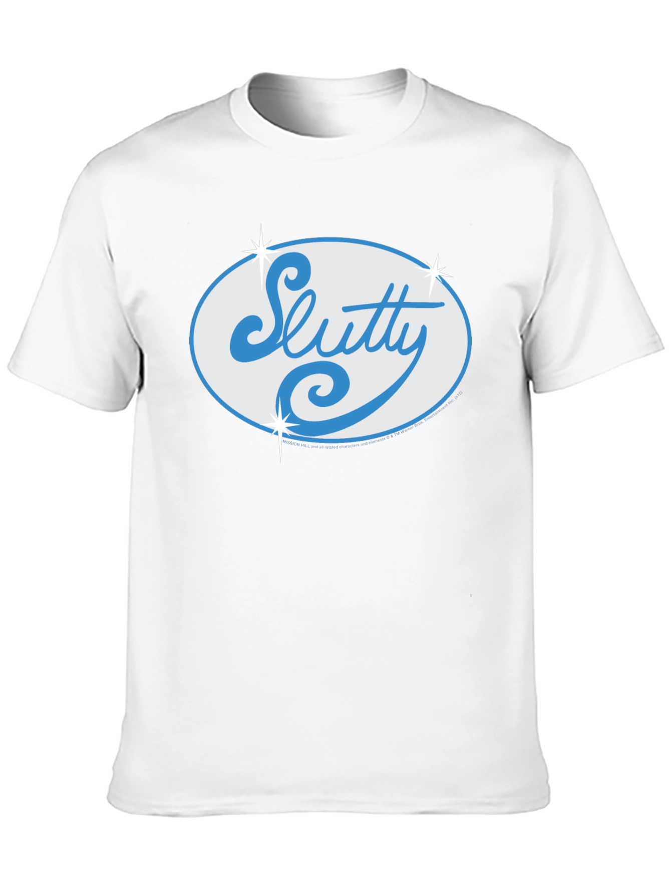 Black Slutty Script Logo Black T-Shirt view 10