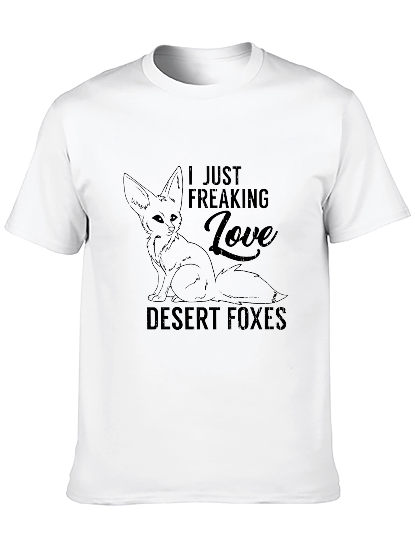 Black Desert Fox Graphic Tee - I Just Freaking Love Foxes view 10