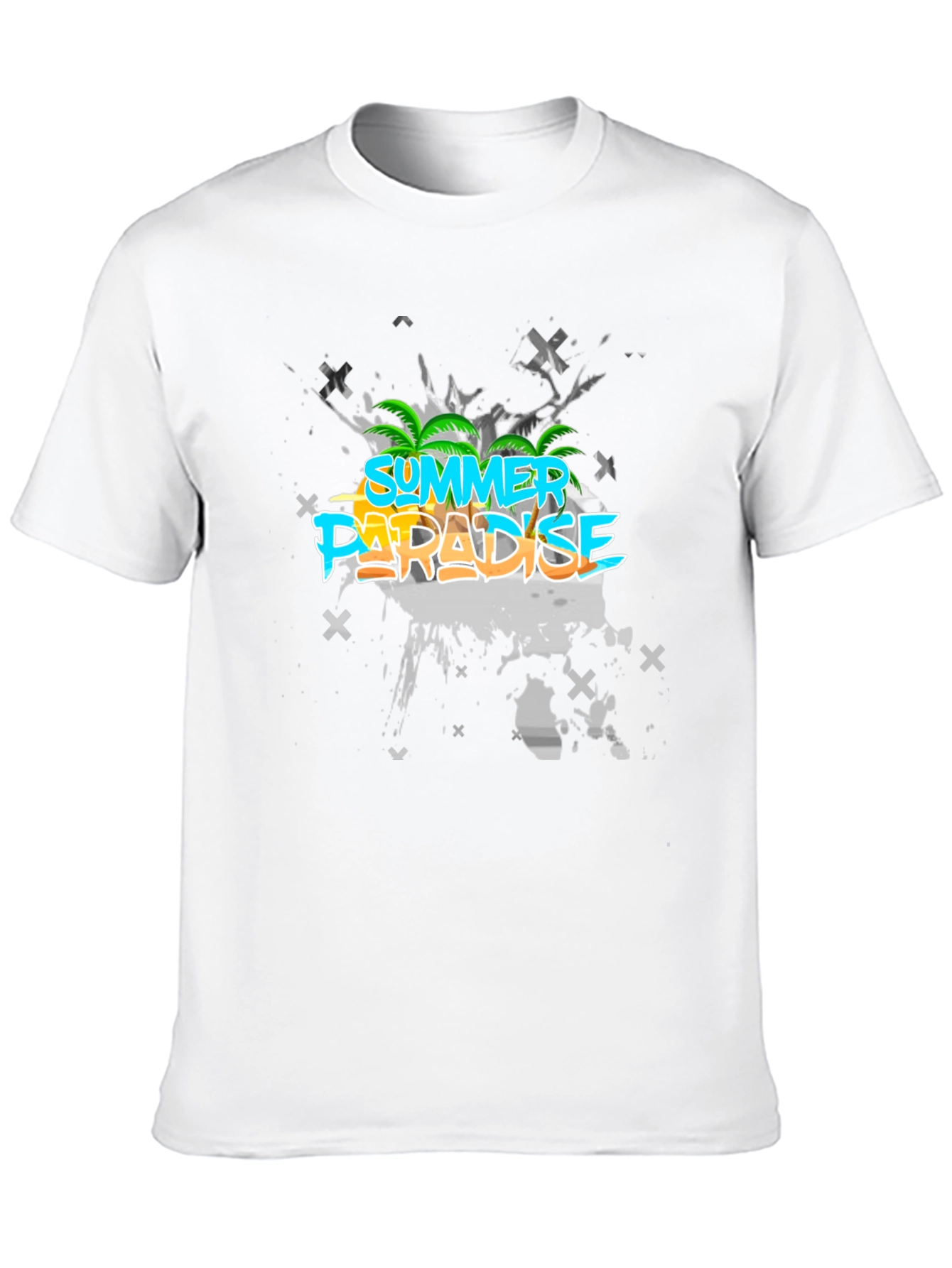 Black Summer Paradise Graphic T-Shirt view 10