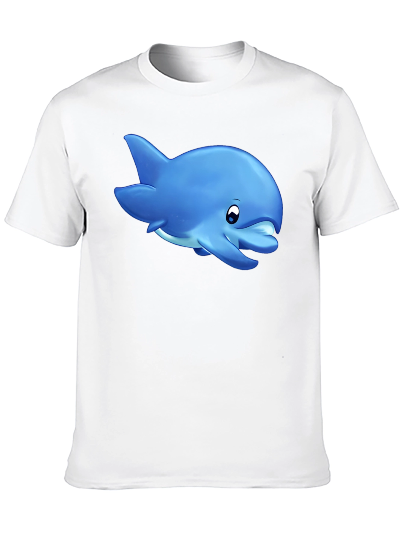 Cute Dolphin Graphic Tee - Black - 10