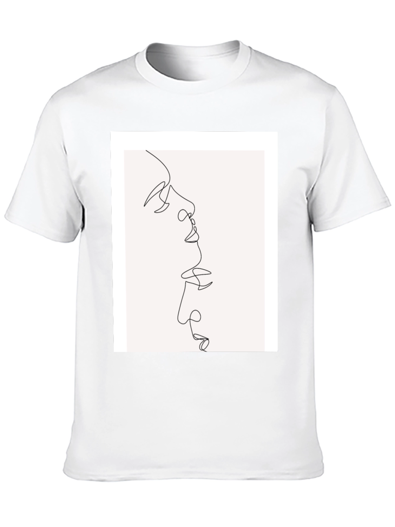 Black Abstract Line Art Graphic Tee view 10