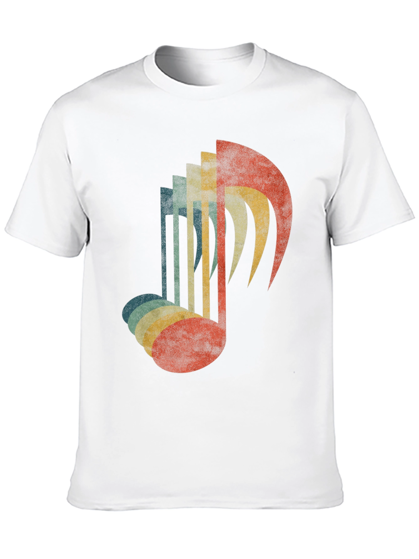 Black Retro Music Note Graphic Tee view 10