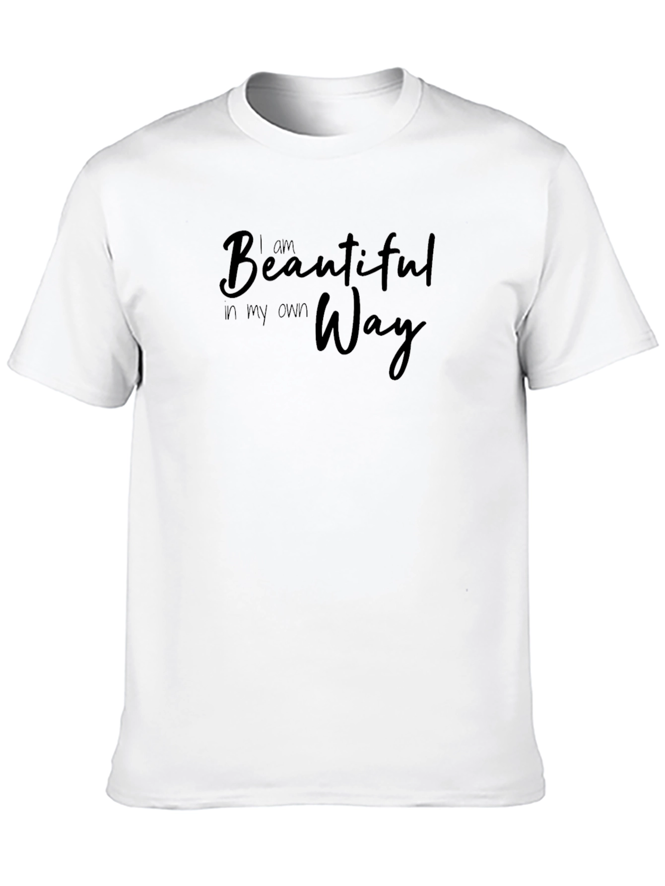 Black I Am Beautiful In My Own Way Black T-Shirt view 10