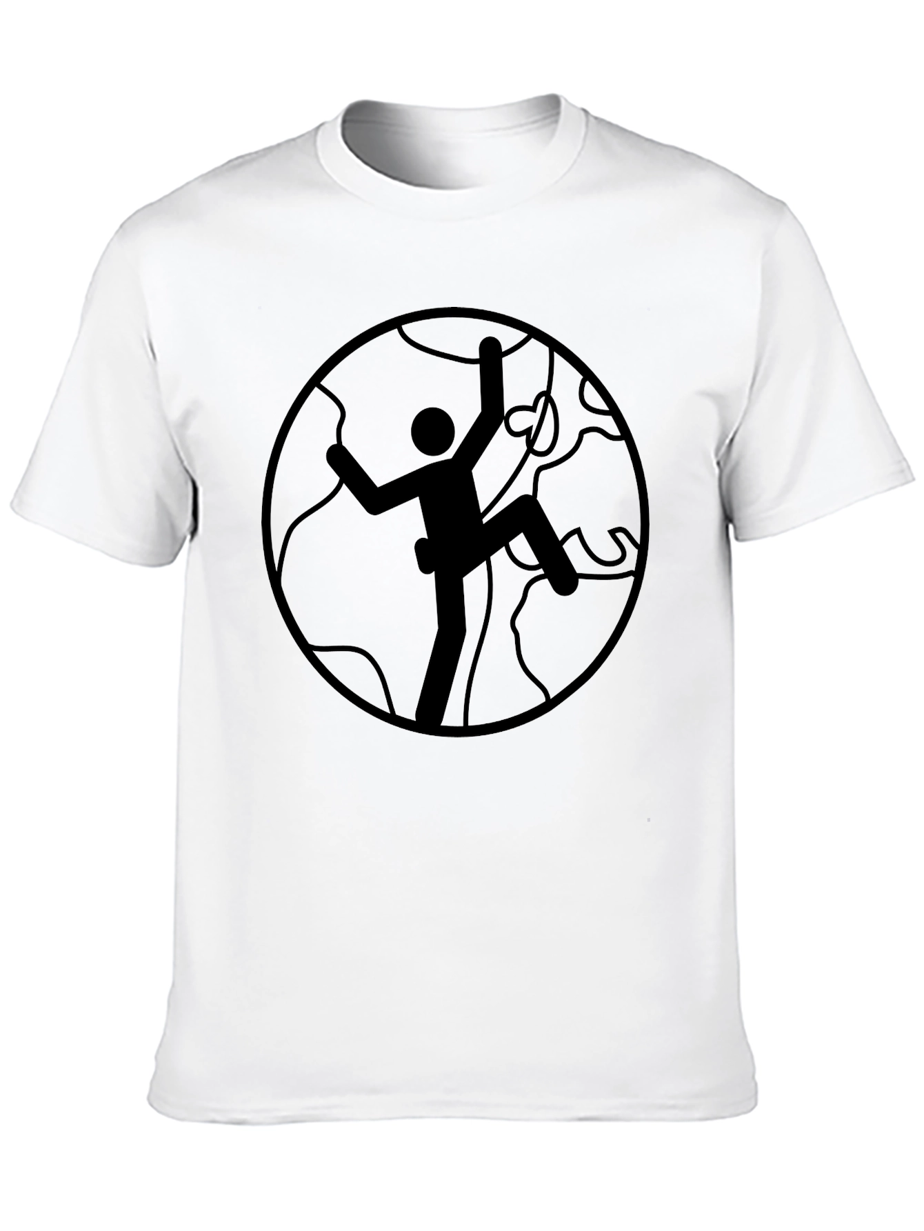 Black Climbing Graphic Black T-Shirt view 10