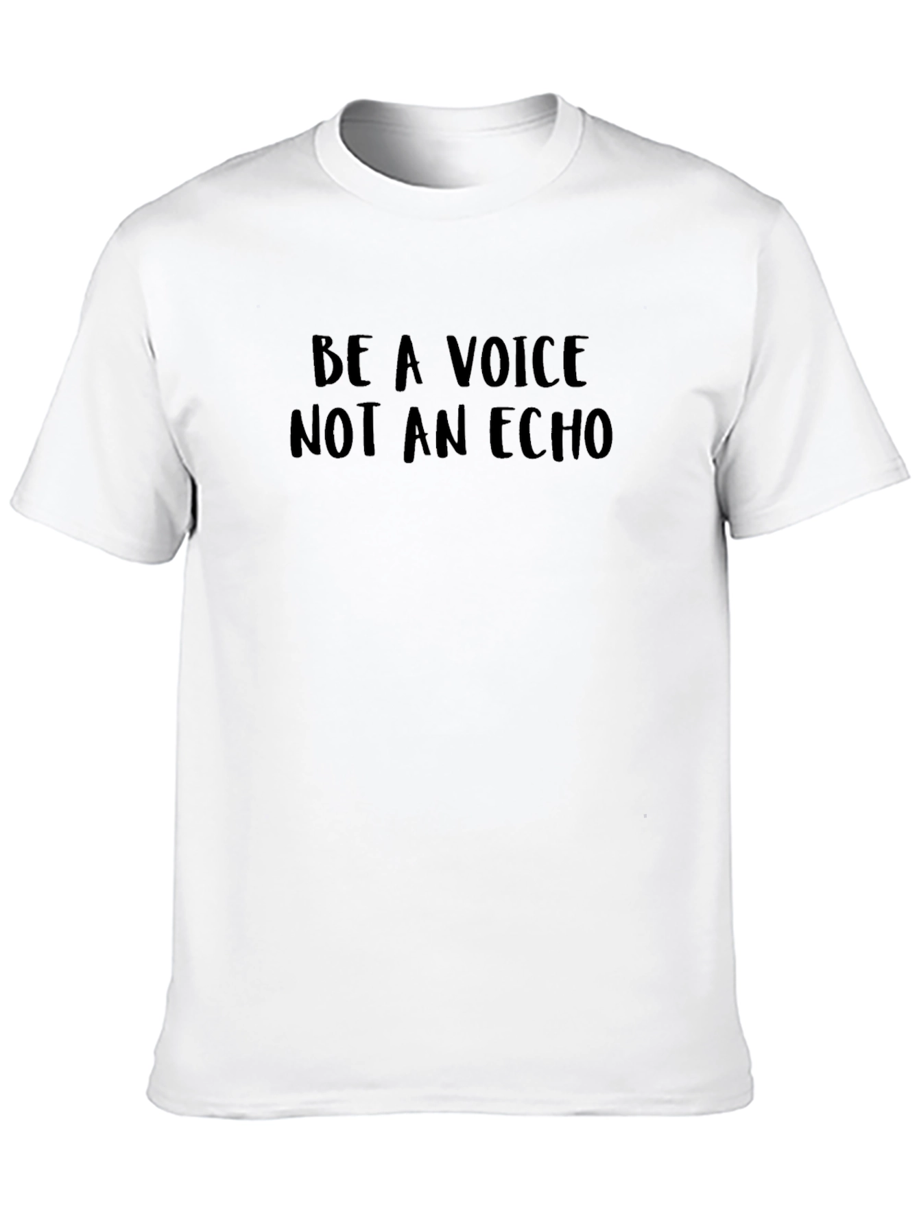 Black Be A Voice Tee - Motivational Black T-Shirt view 10