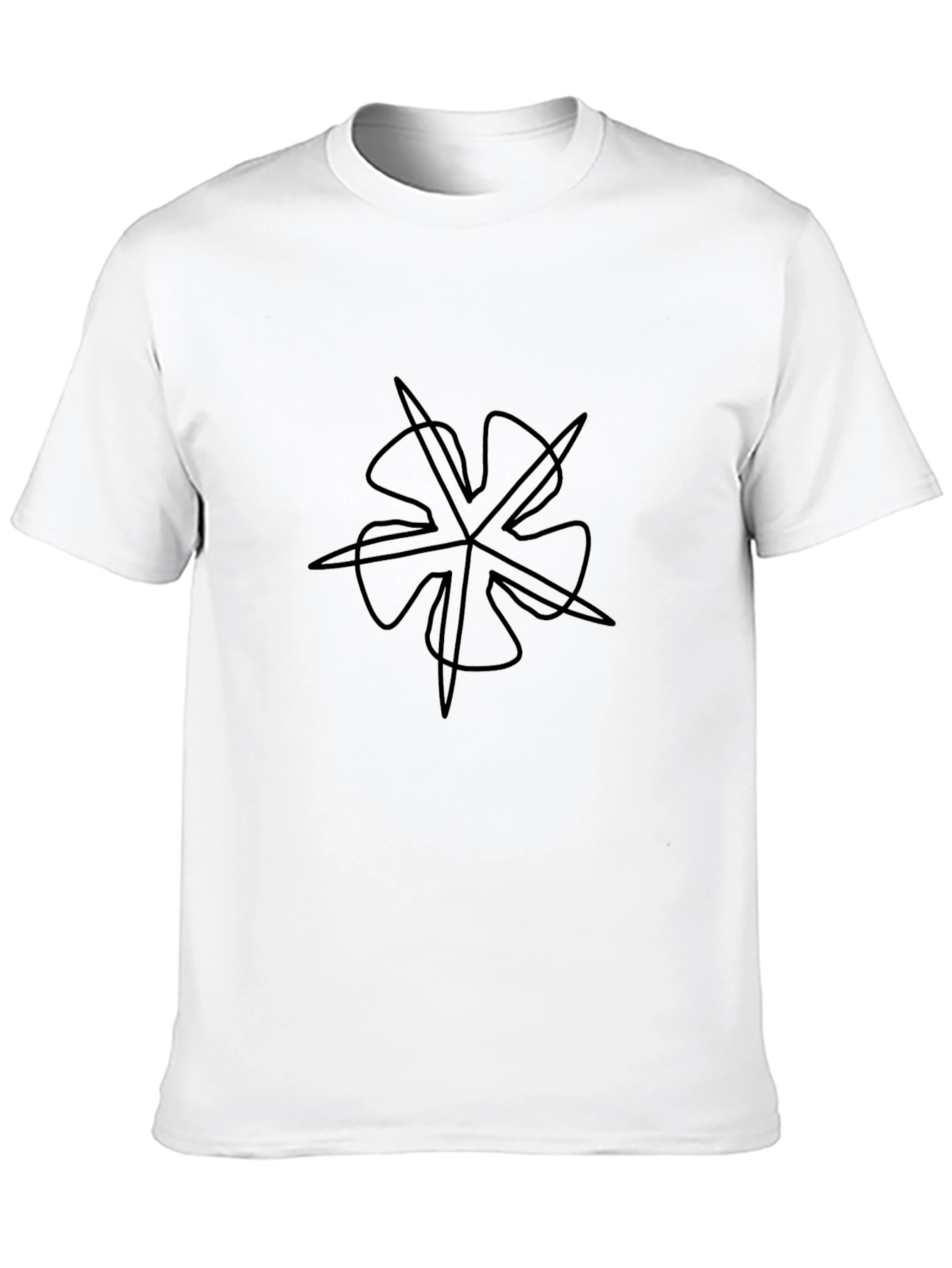 Black Abstract Starburst Graphic Black T-Shirt view 10