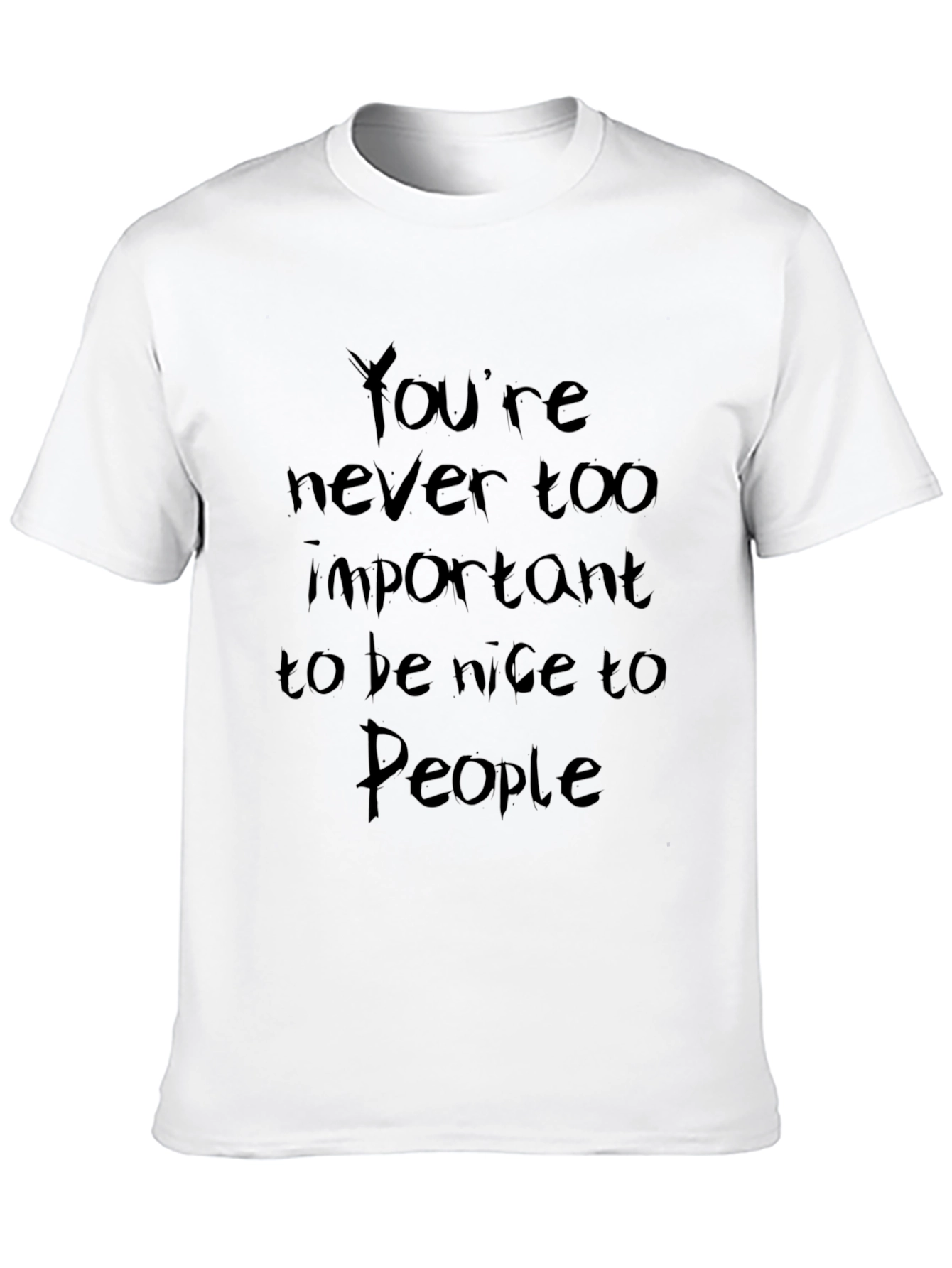 Black Inspirational Black T-Shirt: Be Nice to People view 10