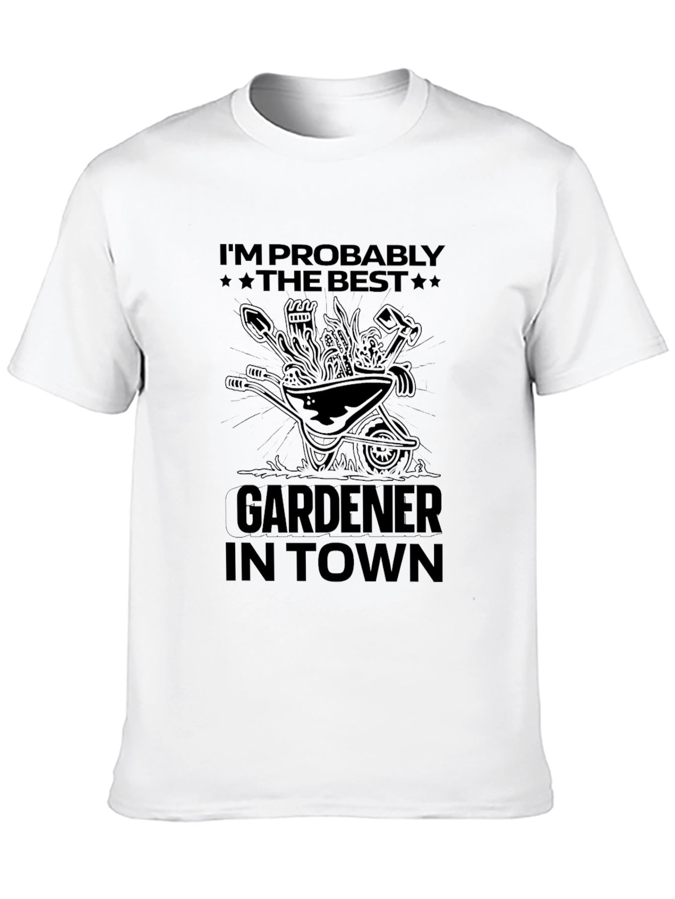 Black Best Gardener in Town T-Shirt view 10