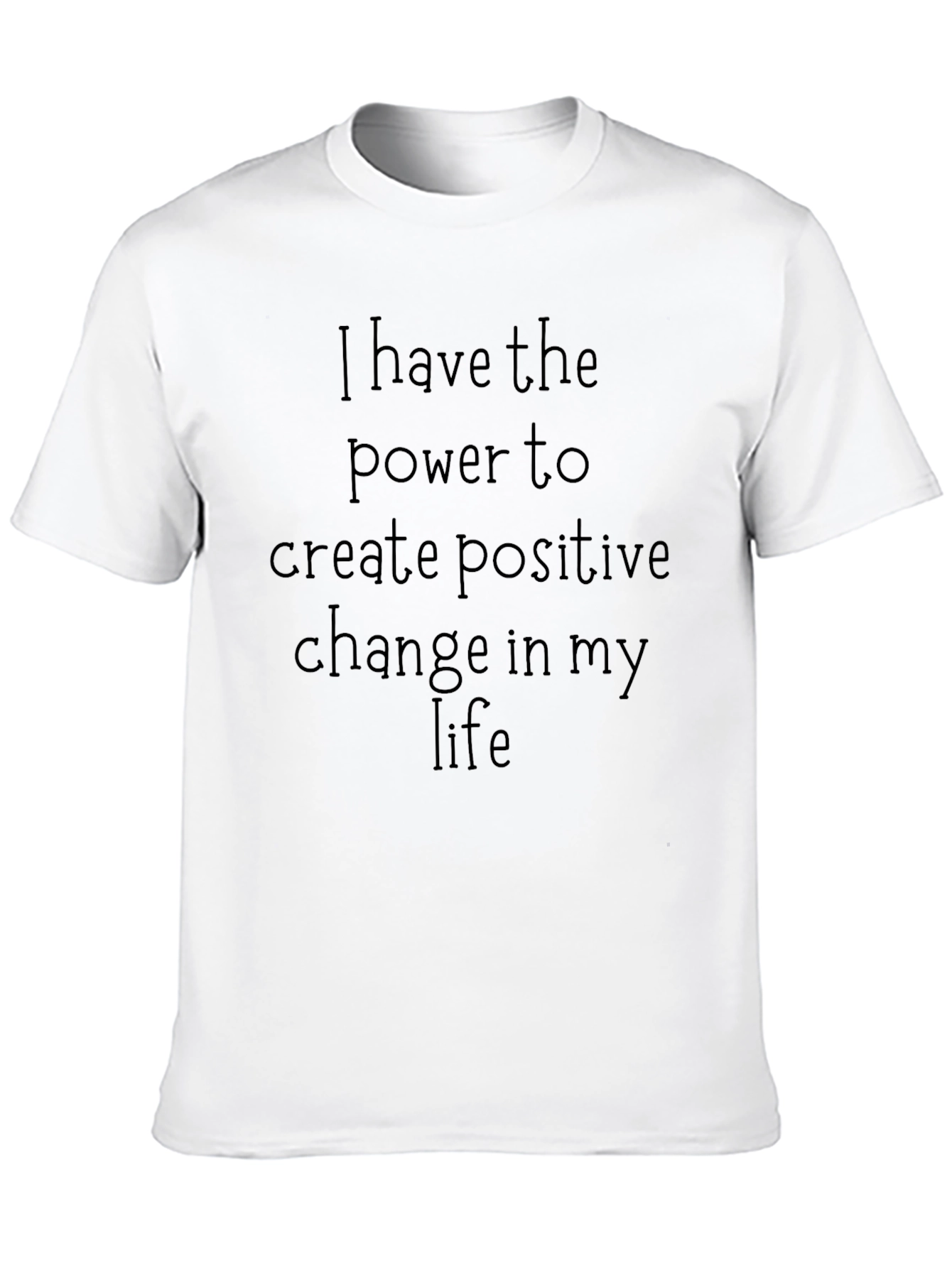 Black Inspirational Message Tee - Positive Change T-Shirt view 10