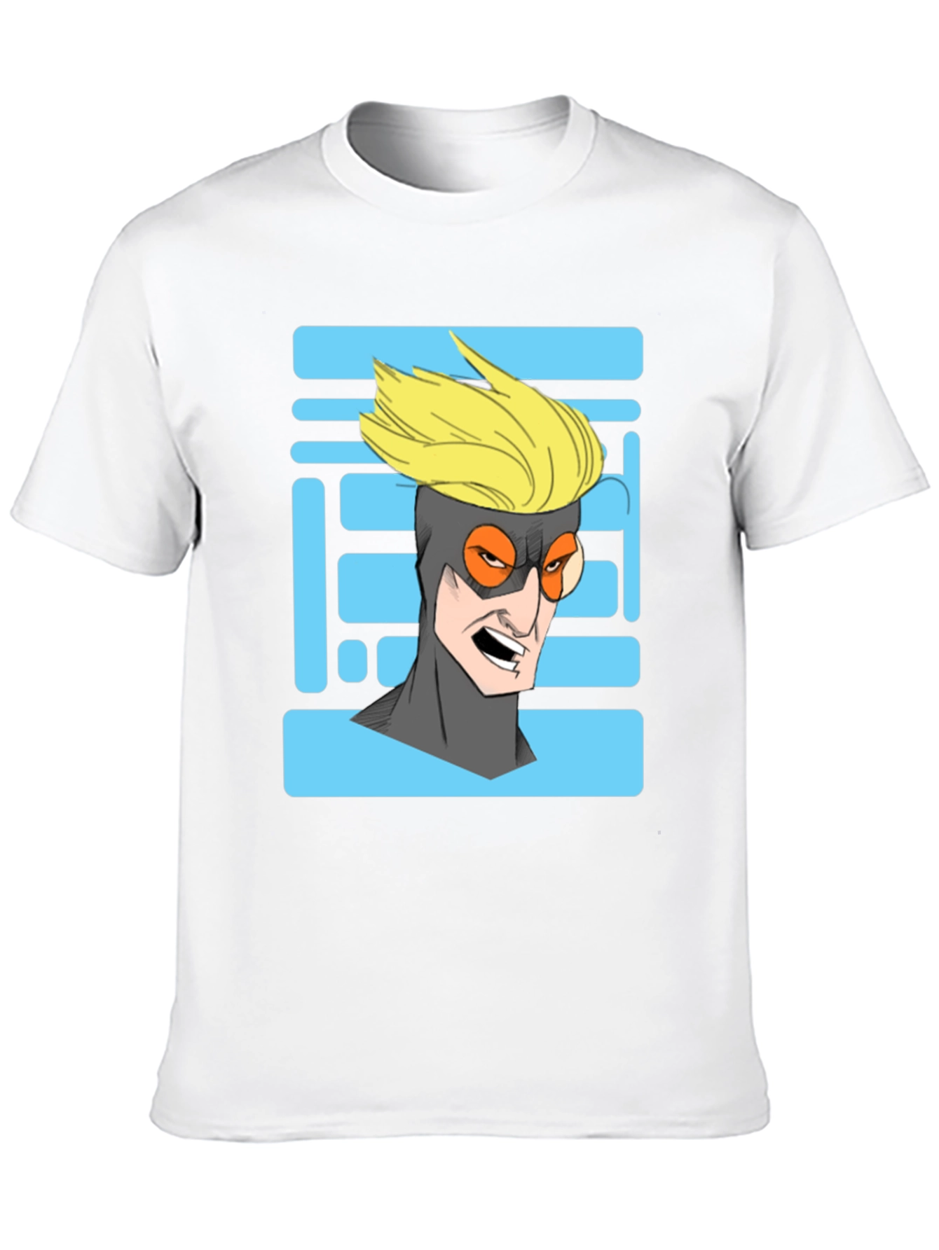 Black Cool Cartoon Character Graphic Print Black T-Shirt view 10