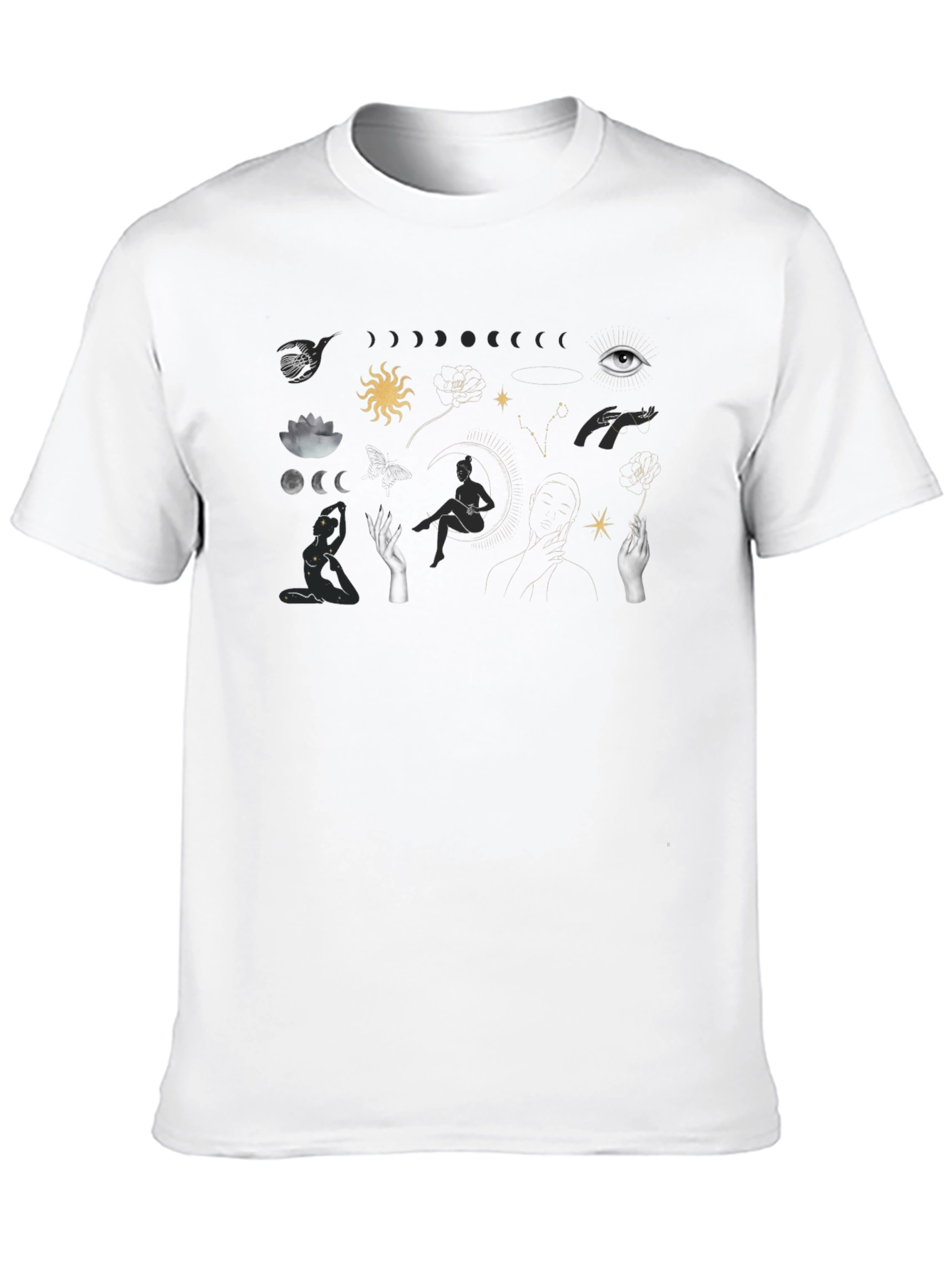 Black Celestial Graphic Tee - Stylish Unisex Cotton Blend view 10