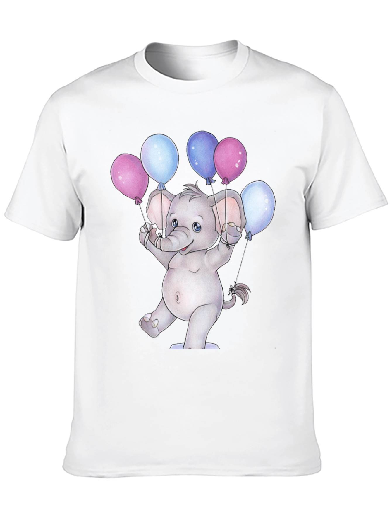 Black Elephant Balloons Graphic T-Shirt view 10