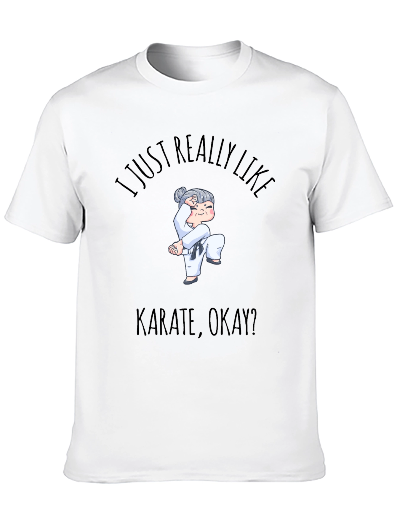 Black Karate Grandma Black T-Shirt view 10