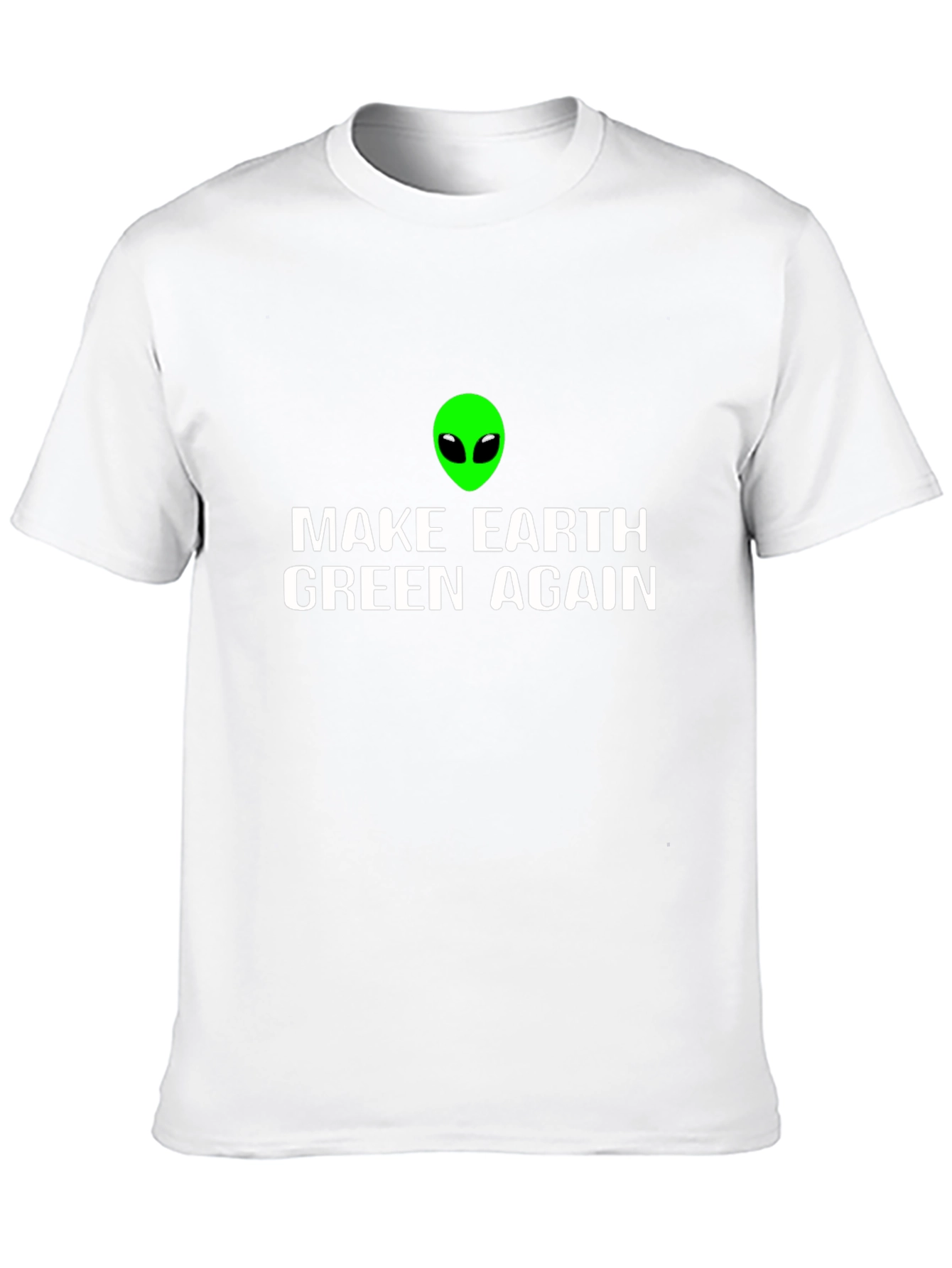 Black Make Earth Green Again Alien Graphic Tee view 10