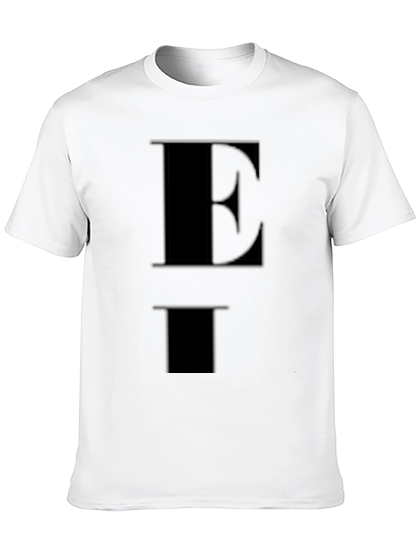Black Bold "E" Graphic Black T-Shirt view 10