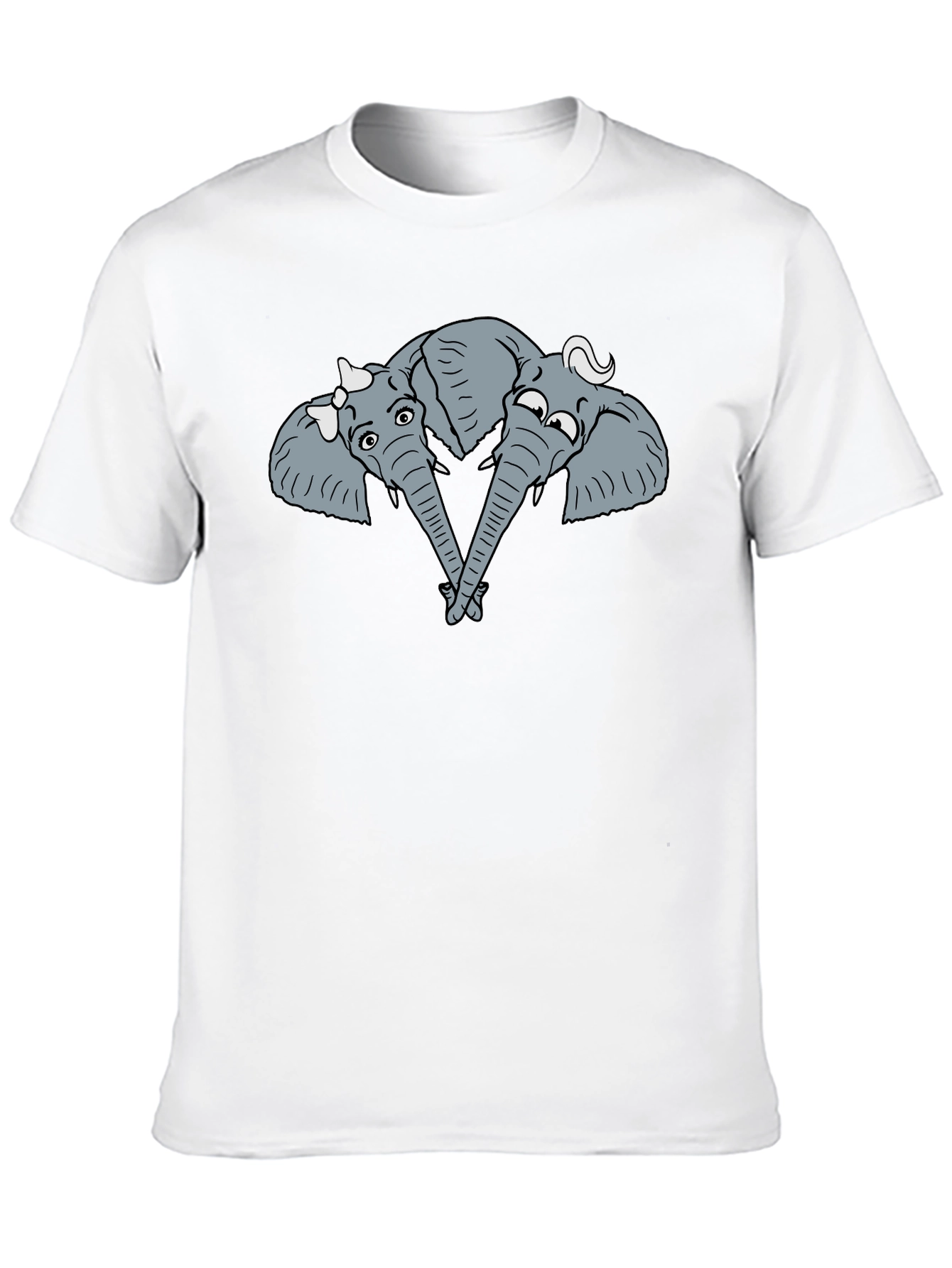 Black Elephant Heart Trunk T-Shirt view 10