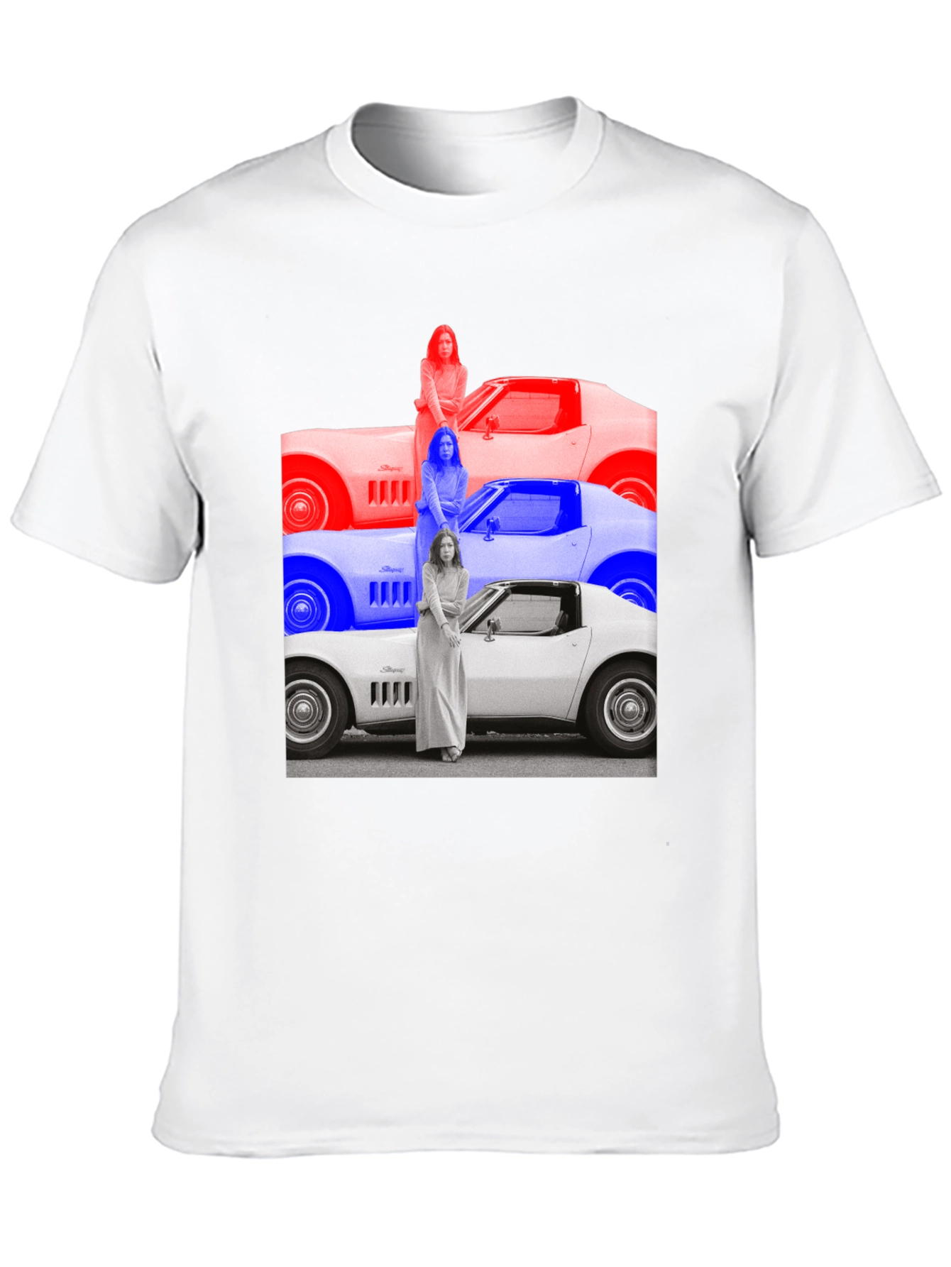 Black Vintage Vette T-Shirt - Retro Car Graphic Tee view 10