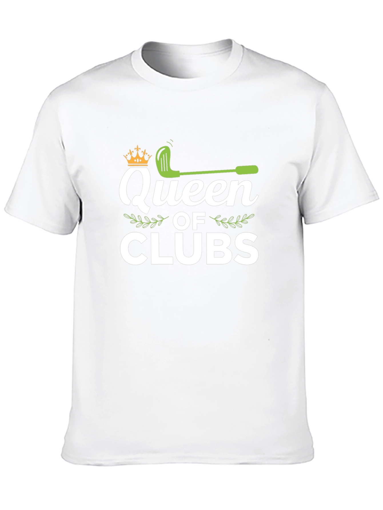 Queen of Clubs Golf T-Shirt - Black - 10