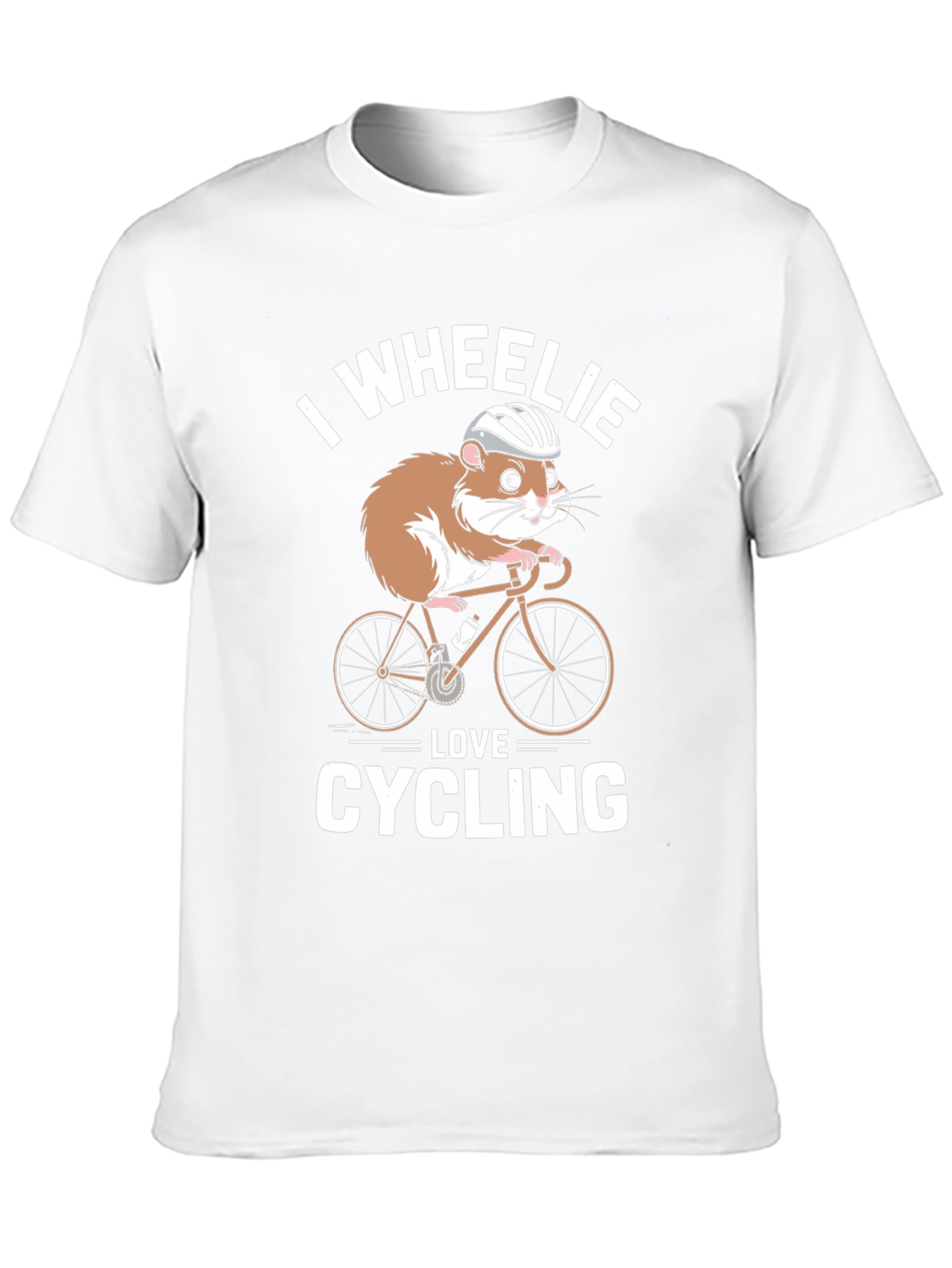 Black Hamster Cycling T-Shirt - "I Wheelie Love Cycling" view 10