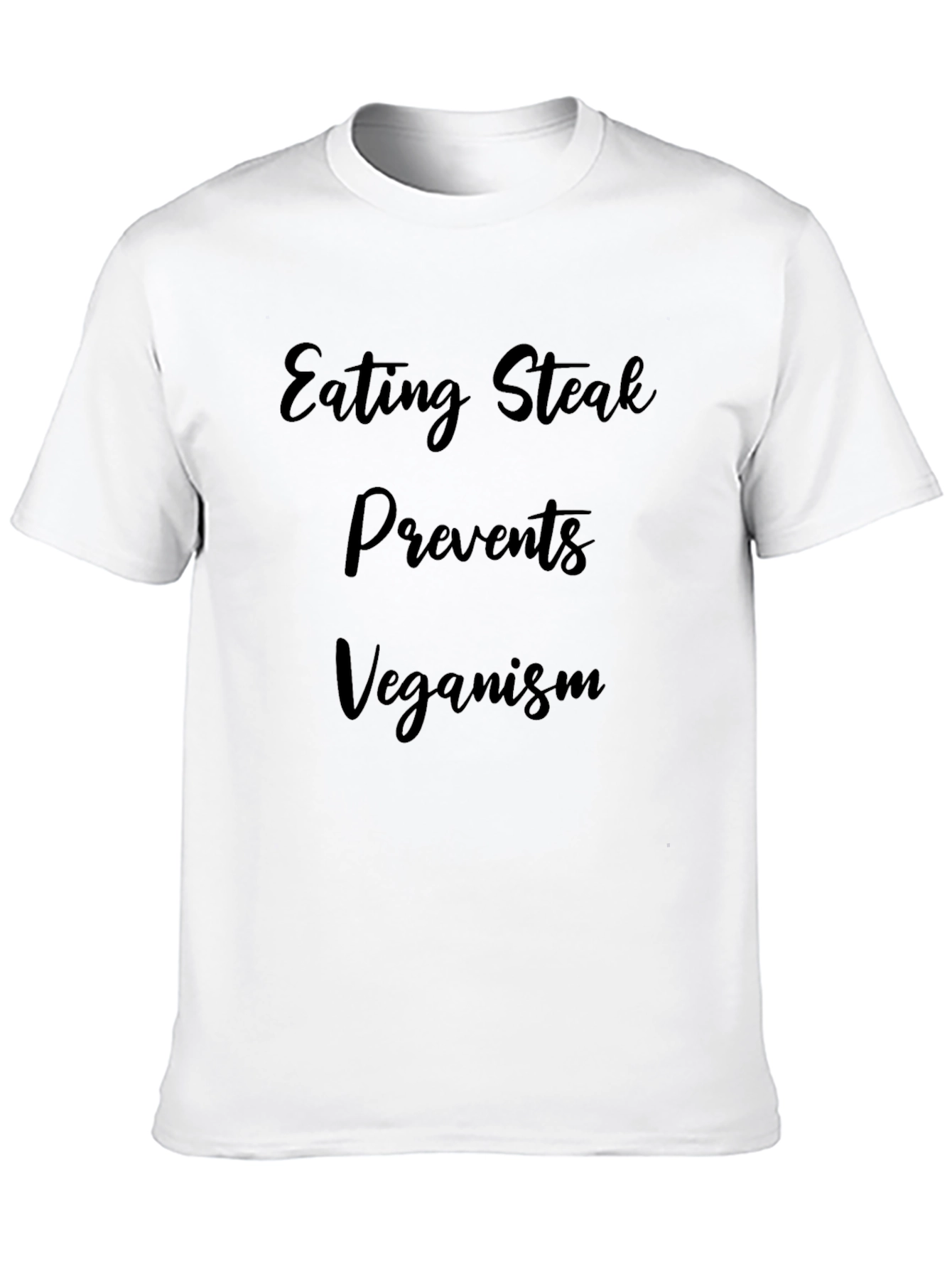 Black Eating Steak Prevents Veganism T-Shirt view 10