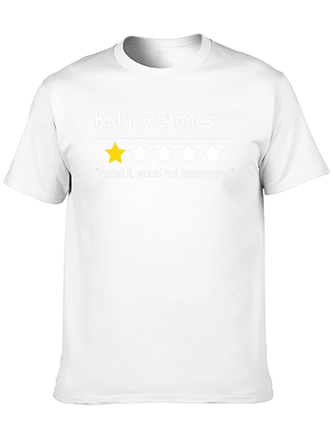 Black Kidney Stones Novelty Graphic T-Shirt - One Star Rating view 10